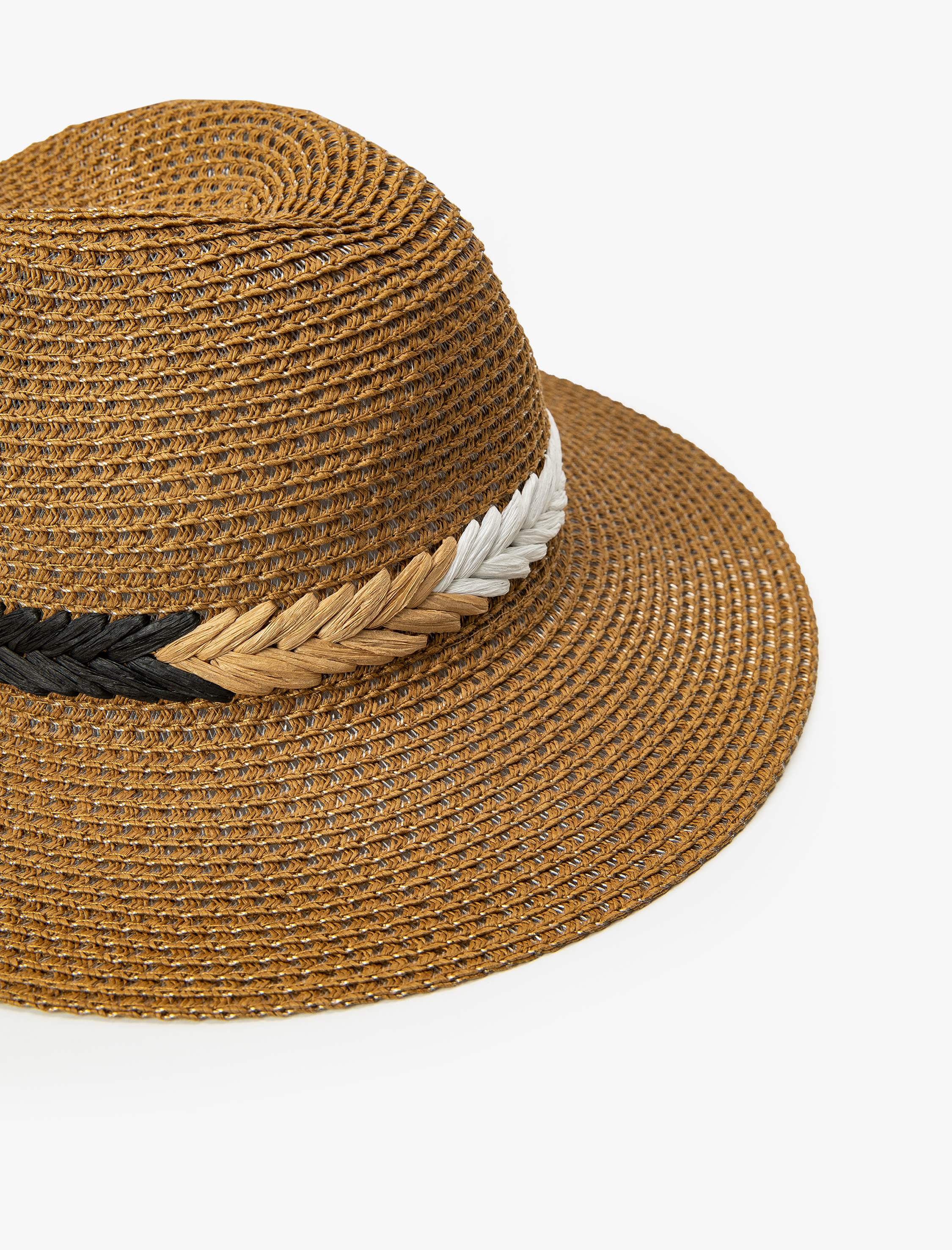  Kadın Hasır Şapka Örgü Bant Detaylı