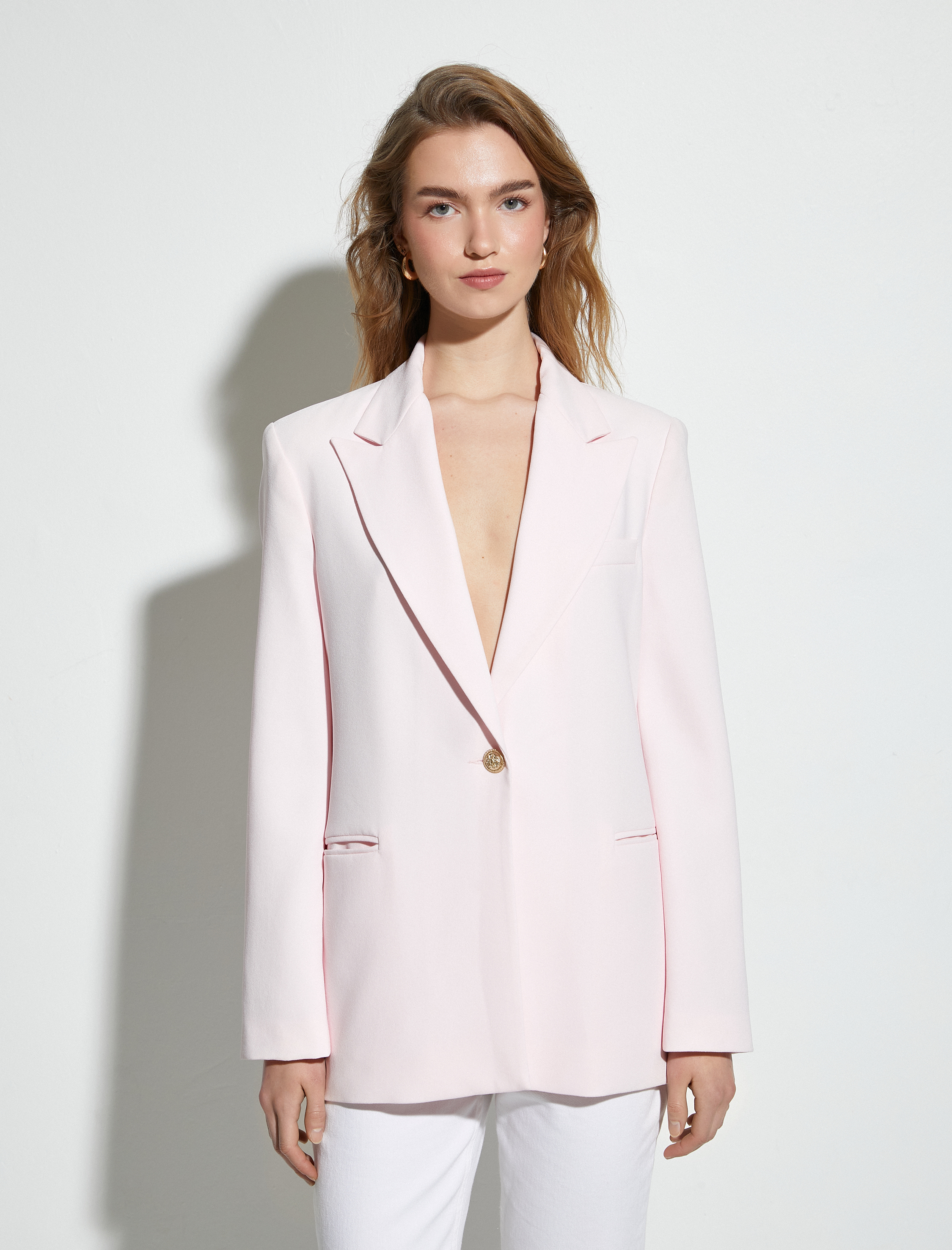   Oversize Blazer Ceket Tek Düğmeli