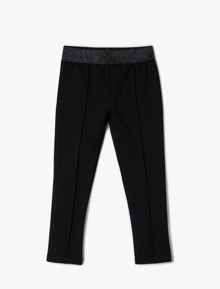 Kız Çocuk Tayt Beli Lastikli Sim Detaylı