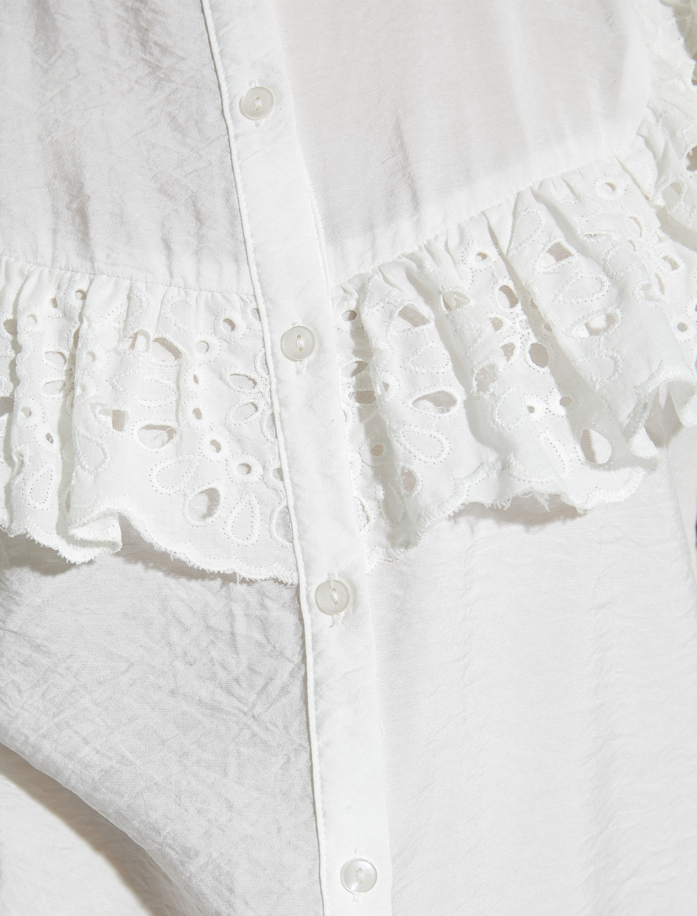   Balon Kol Gömlek Fisto Fırfırlı Hakim Yaka Düğmeli