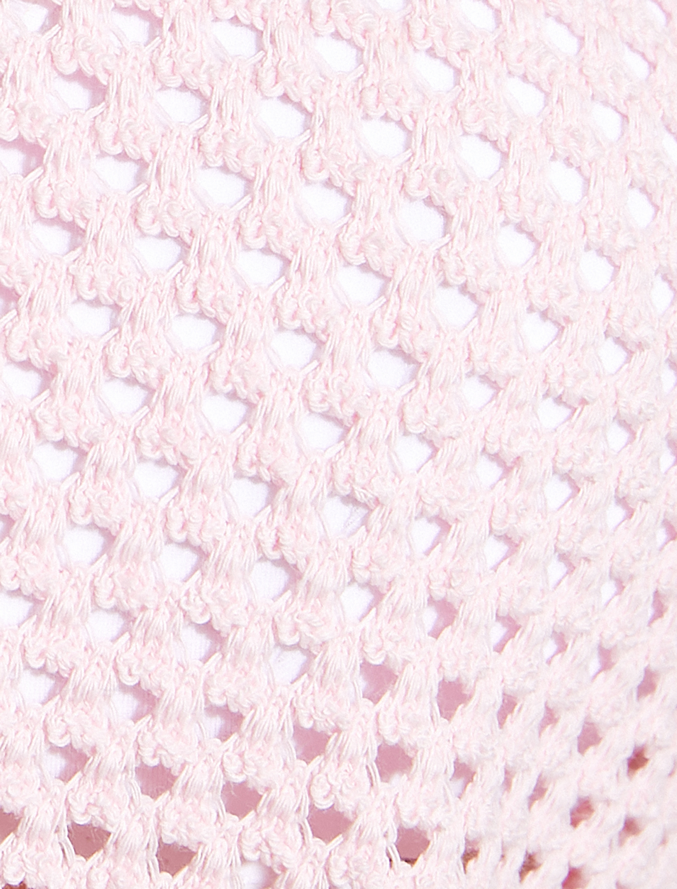 Crop Kroşe Tişört Uzun Kollu Bisiklet Yaka Ajurlu