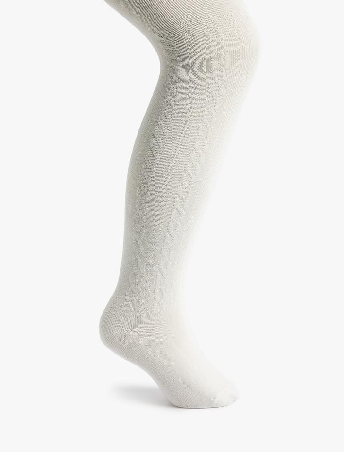 Kız Çocuk Külotlu Çorap Dokulu