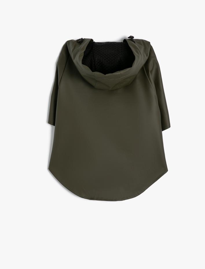  Köpek Yağmurluğu Kapüşonlu Astarlı Çıt Çıt Düğme Kapamalı