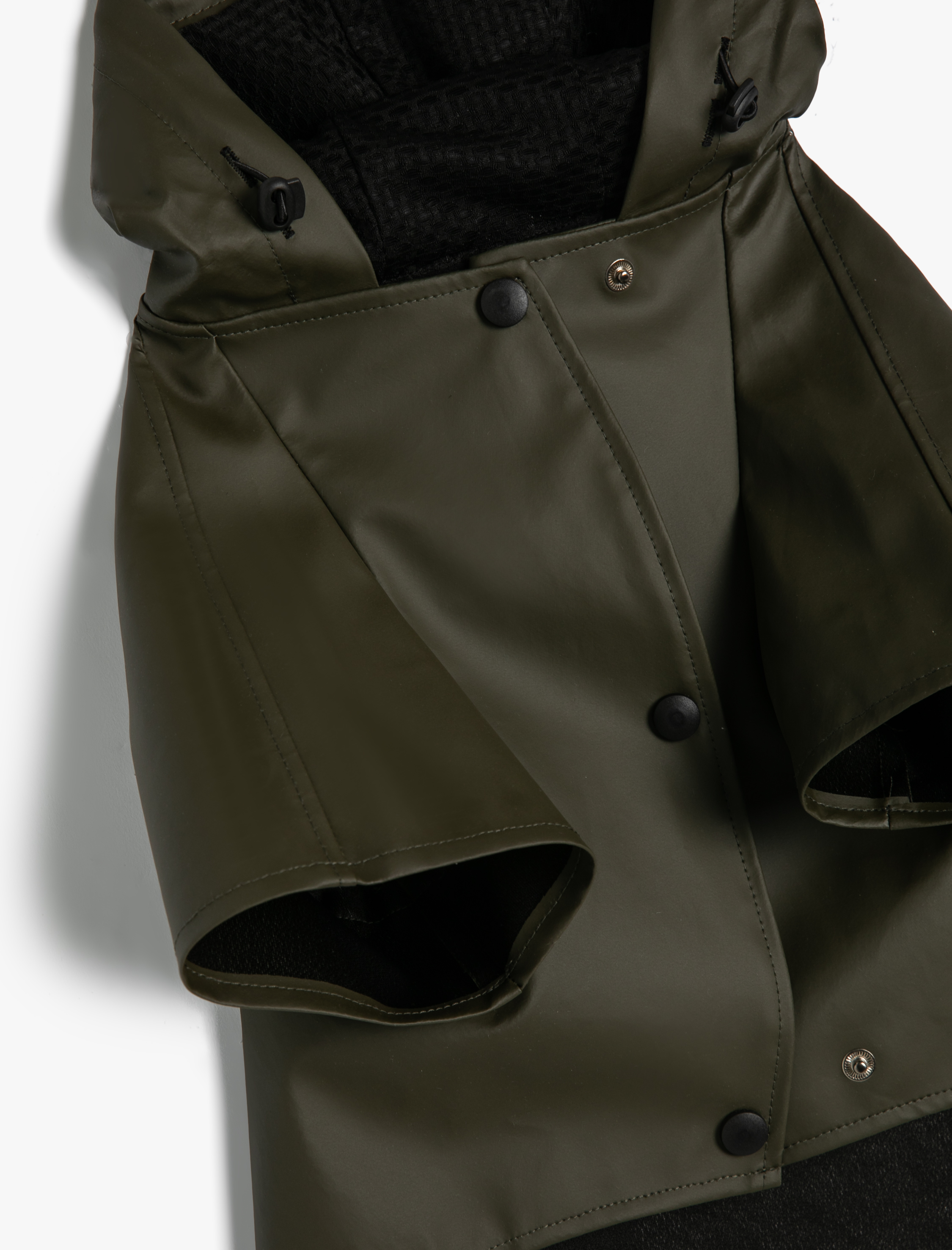   Köpek Yağmurluğu Kapüşonlu Astarlı Çıt Çıt Düğme Kapamalı