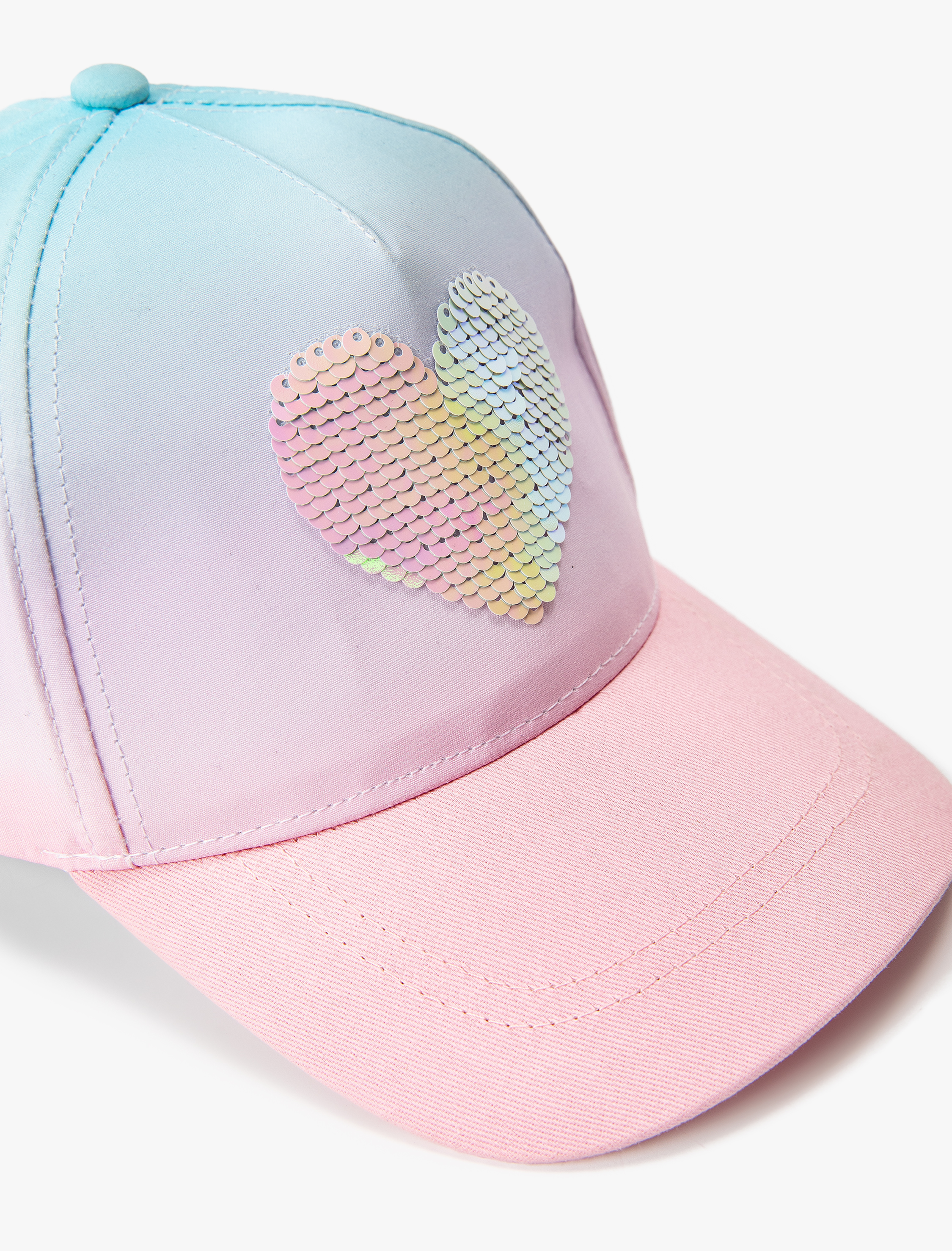  Kız Çocuk Kep Şapka Pul-Payet İşlemeli Batik Desenli