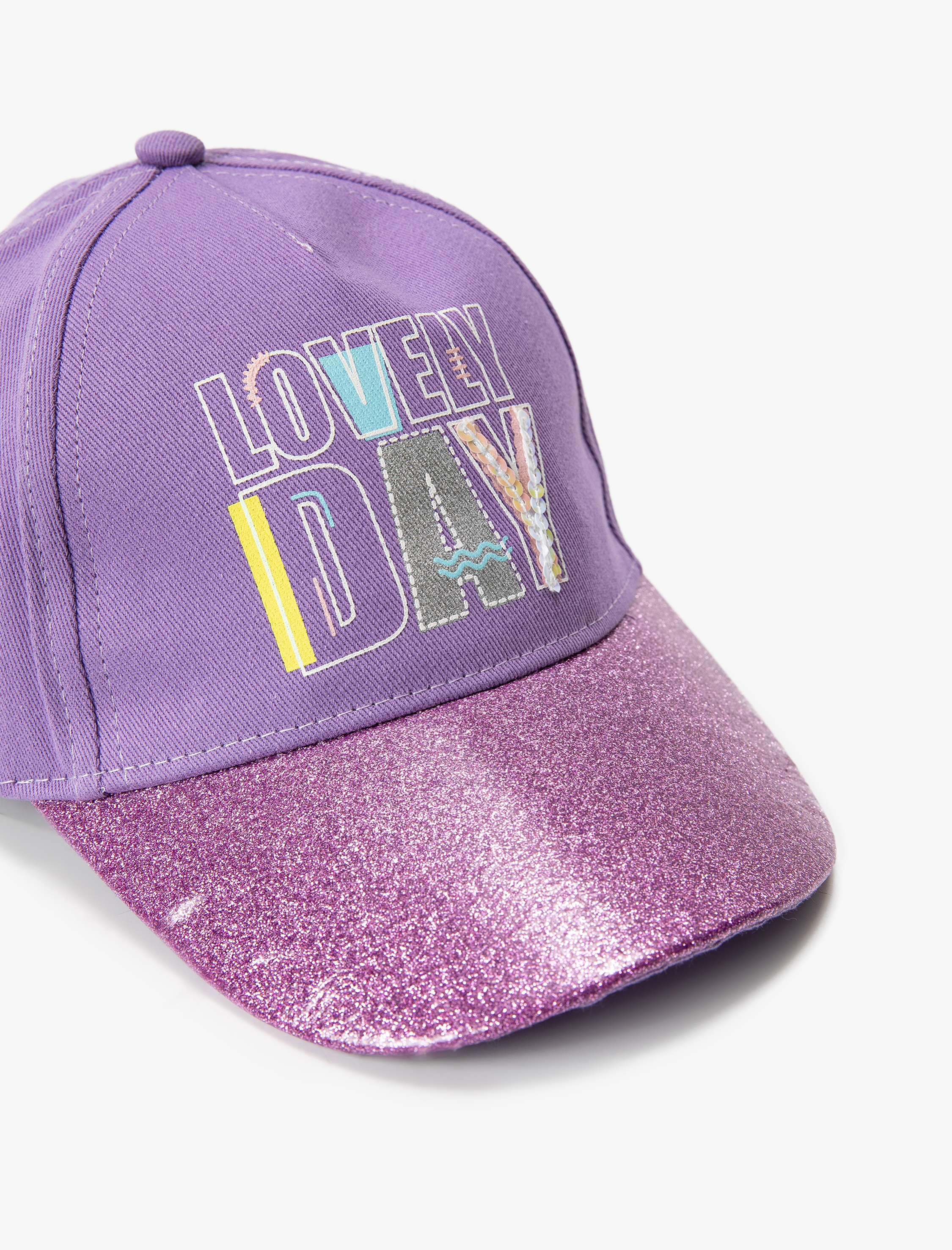  Kız Çocuk Kep Şapka Parıltılı Baskılı