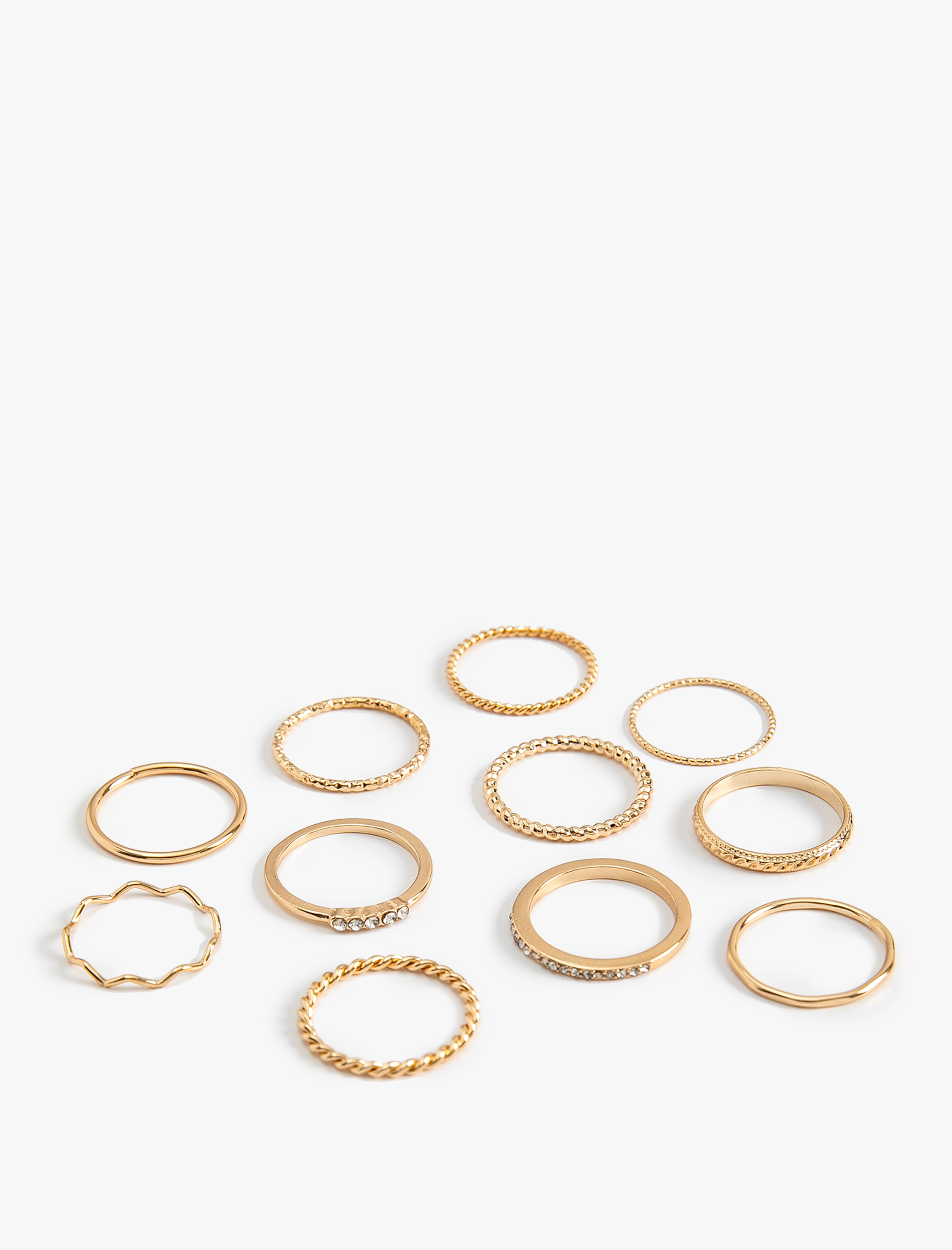  Kadın Eklem Yüzük Seti Çelik 11'li