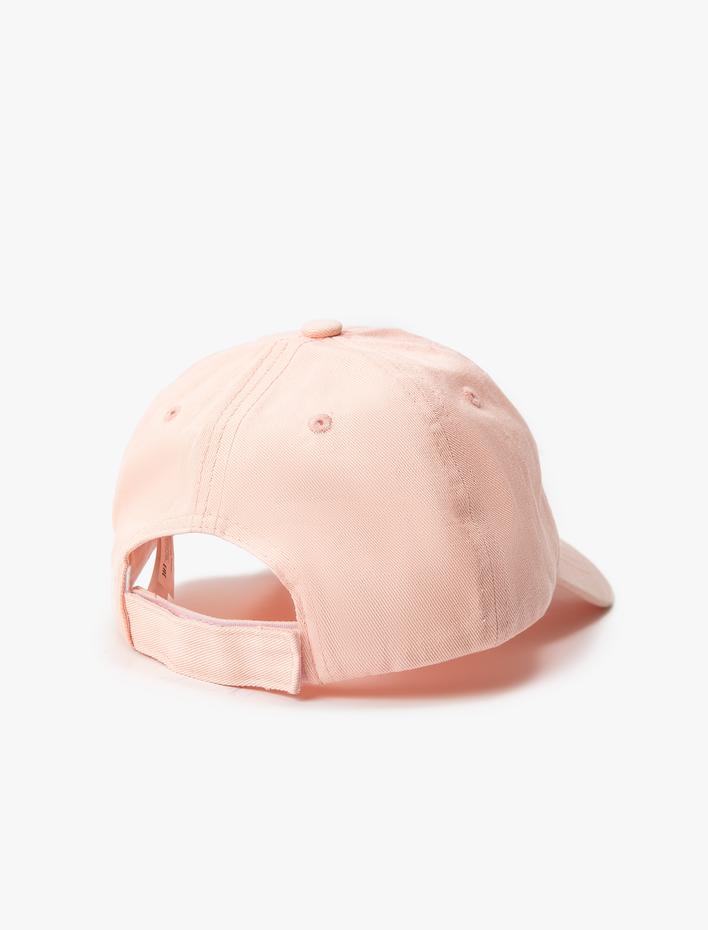 Kız Çocuk Kep Şapka Kalp Aplikeli Pamuklu