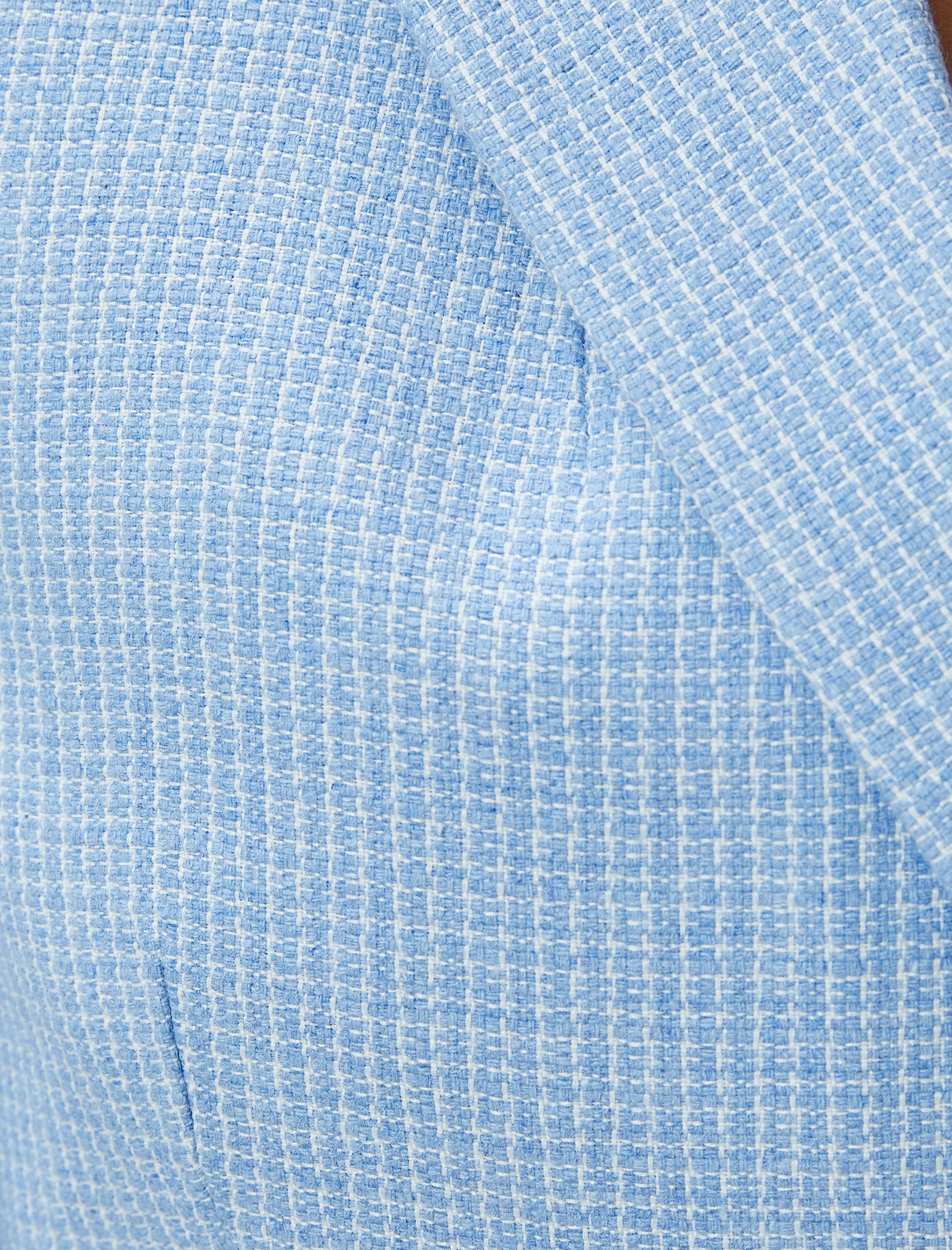   Crop Tüvit Ceket Kruvaze Düğmeli Fleto Cepli