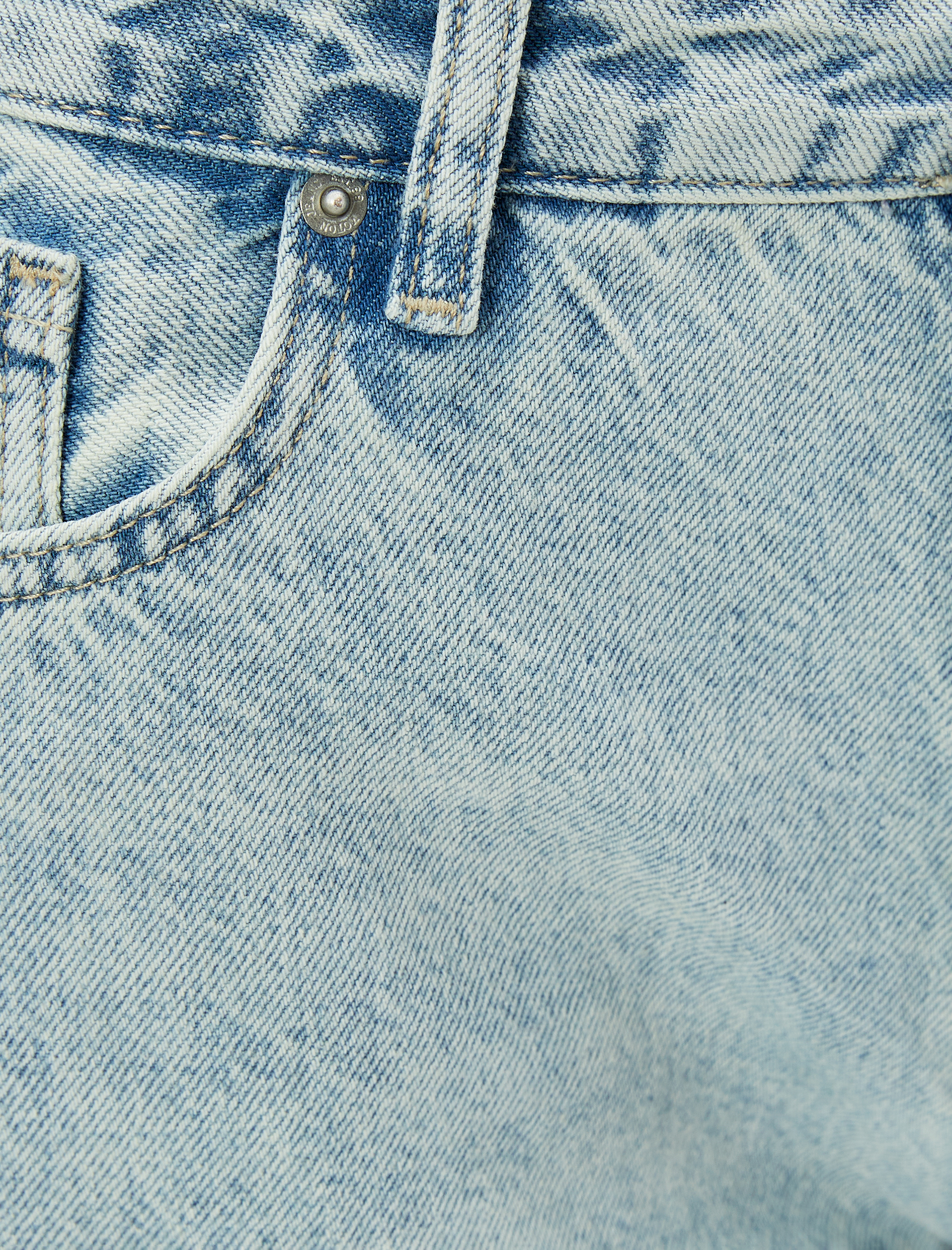   Düz Bol Paça Düşük Bel Kot Pantolon Yıpratılmış Cepli Pamuklu - Loose Straight Jeans