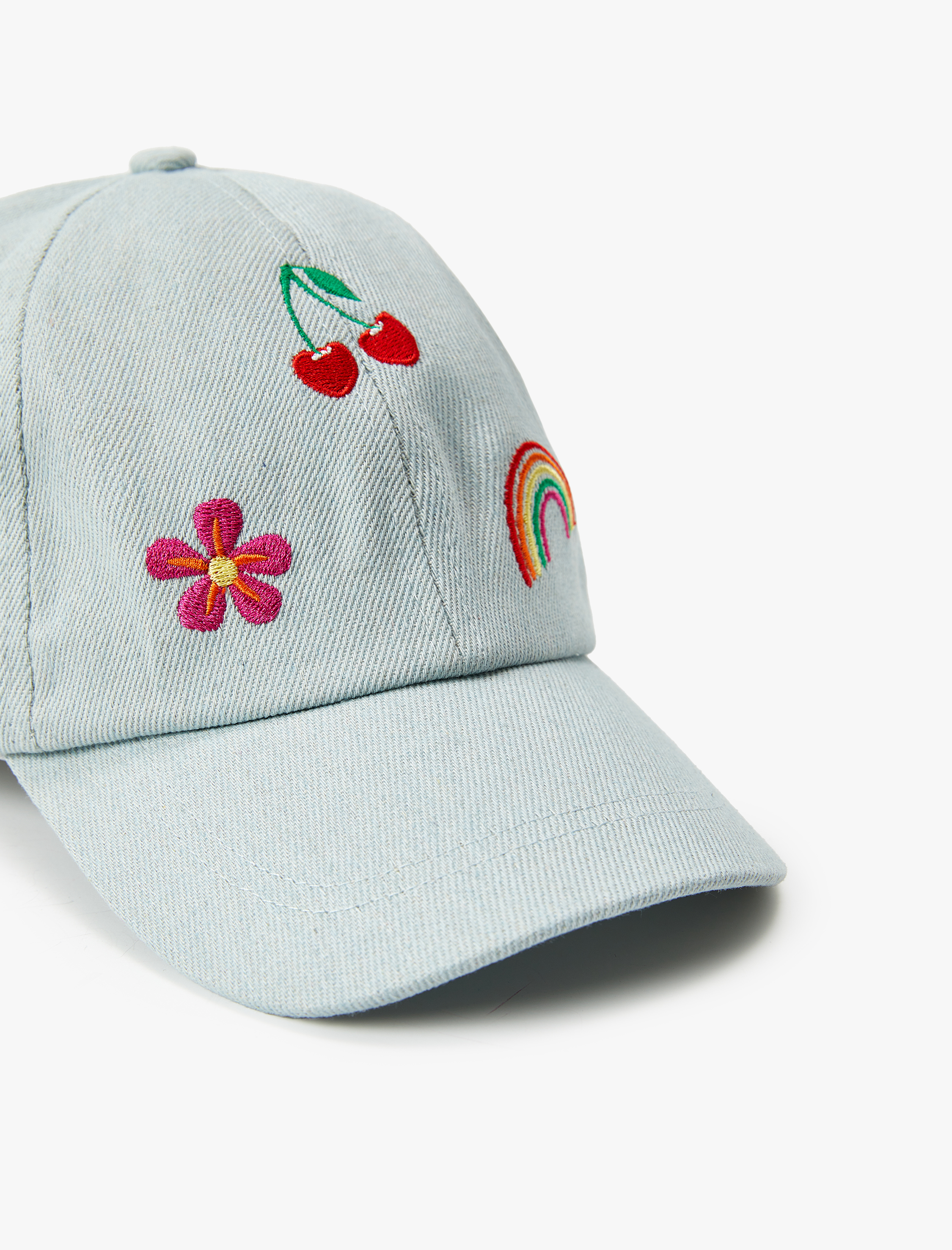  Kız Çocuk Kep Şapka İşlemeli Pamuklu