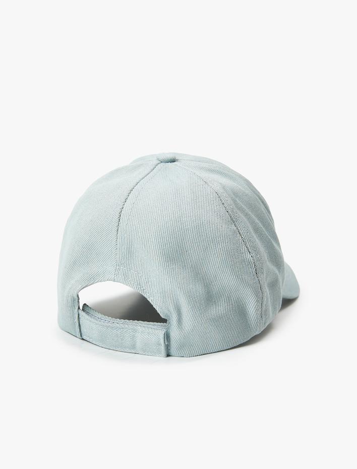 Kız Çocuk Kep Şapka İşlemeli Pamuklu