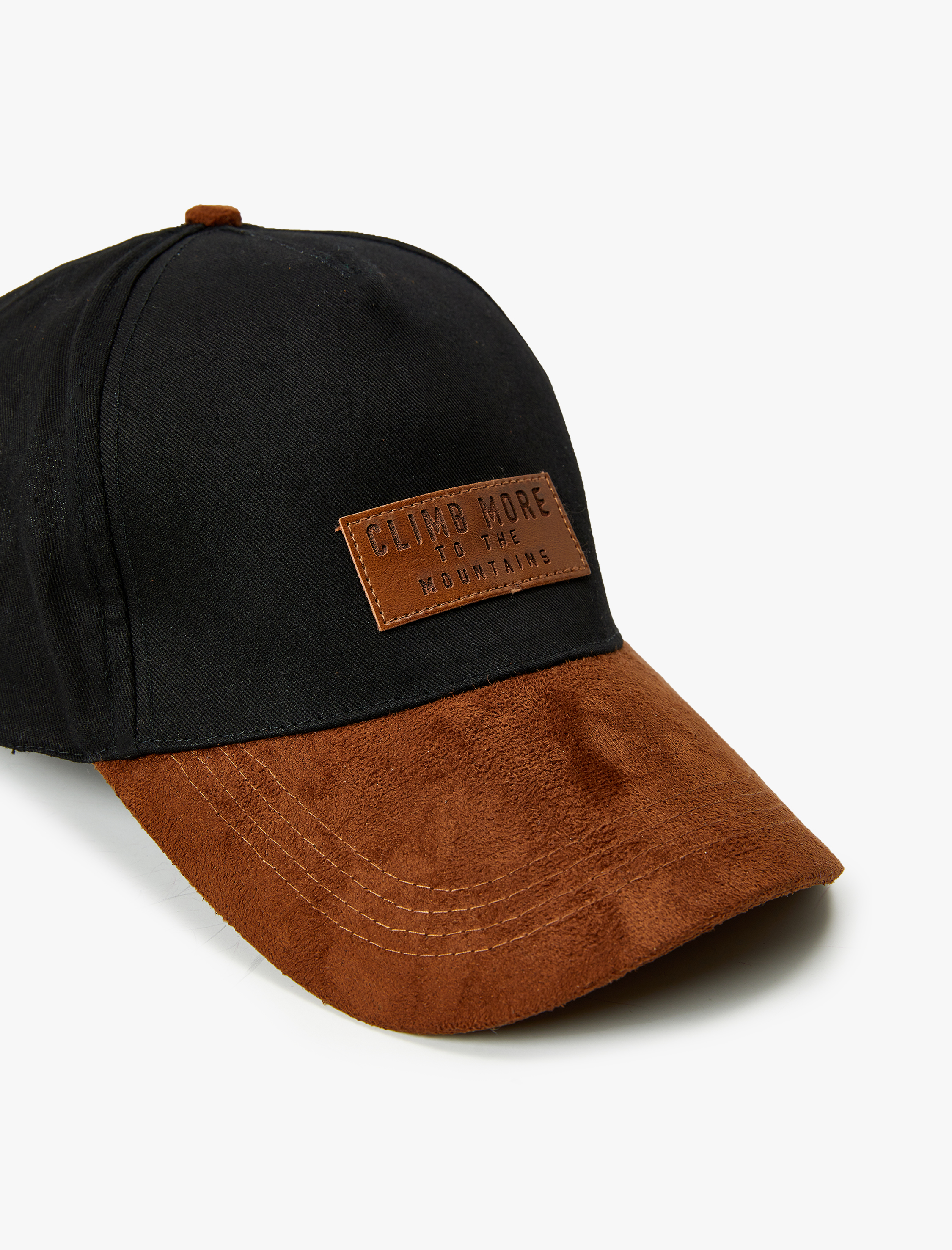 Erkek Kep Şapka Süet Görünümlü Sloganlı