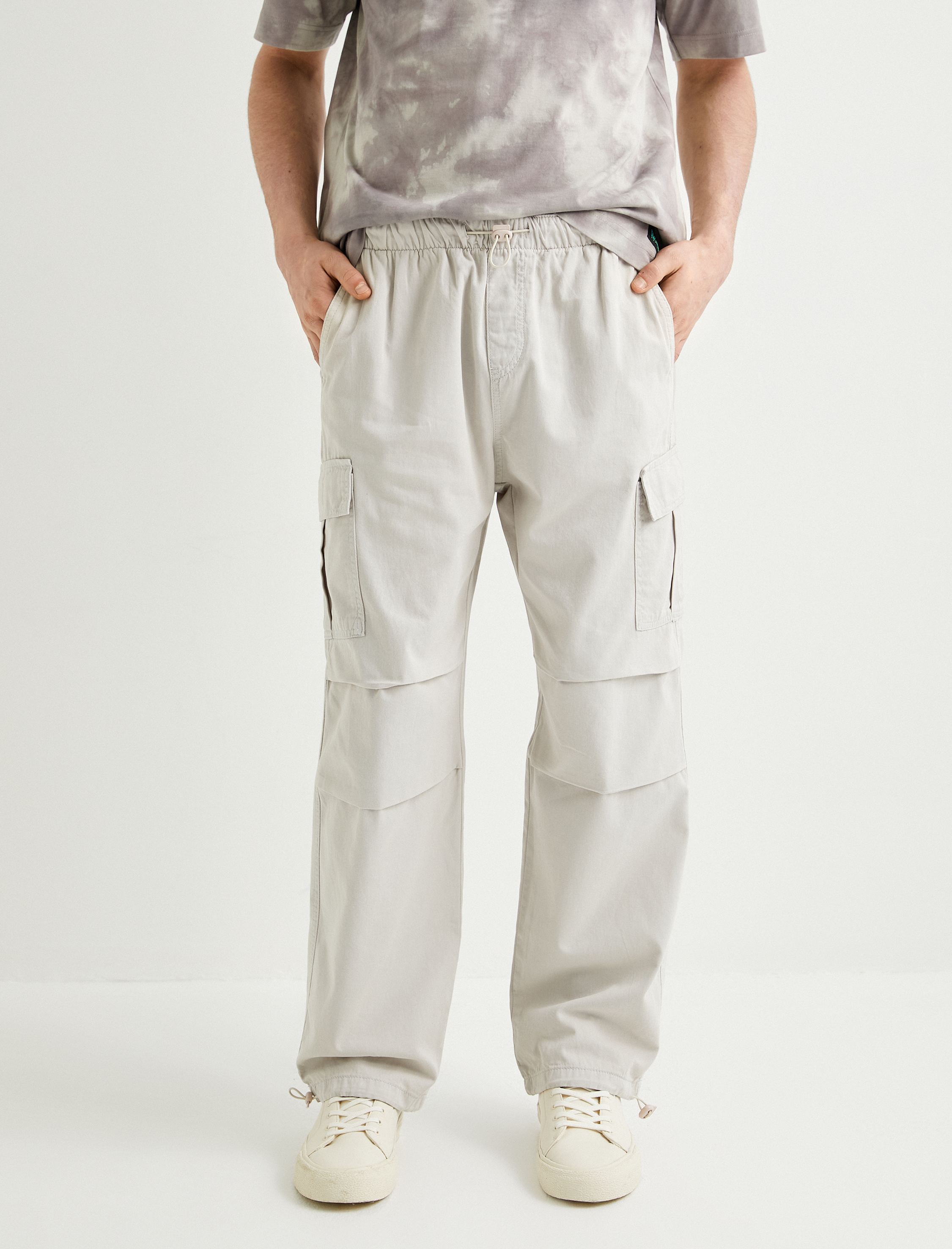   Kargo Paraşüt Bol Pantolon Beli Lastikli Cep Detaylı Stoperli