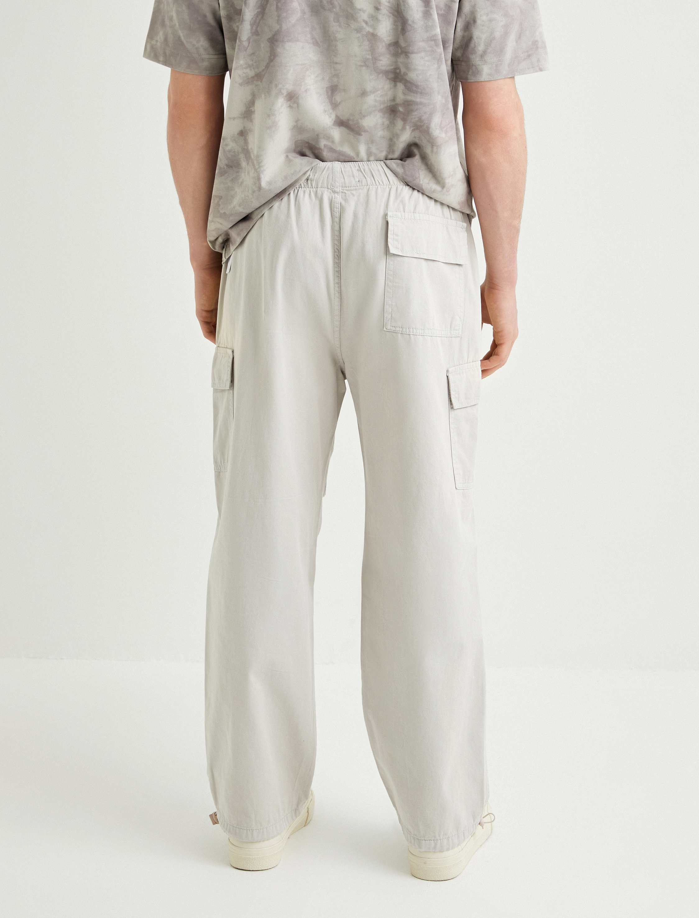   Kargo Paraşüt Bol Pantolon Beli Lastikli Cep Detaylı Stoperli