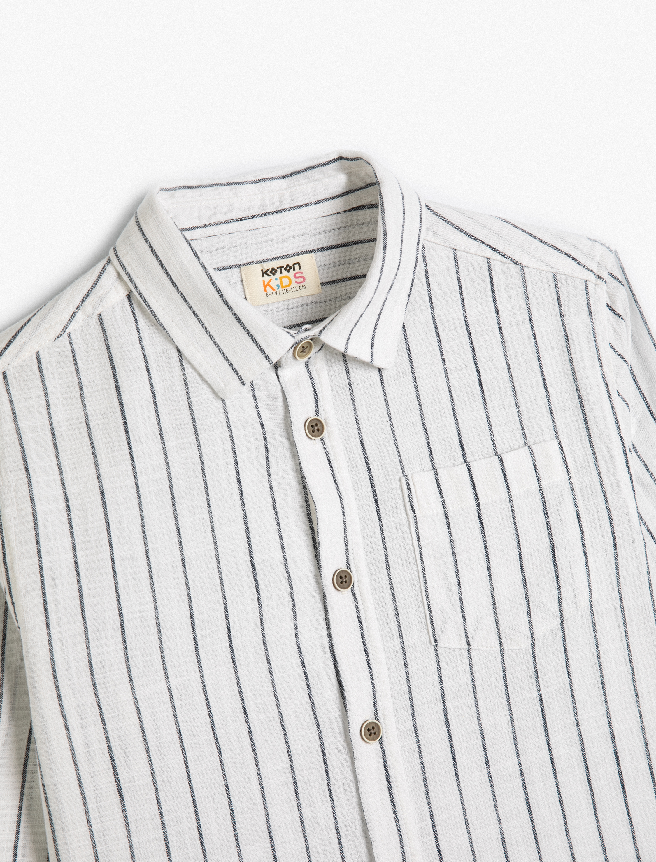  Erkek Çocuk Gömlek Uzun Kollu Cepli Pamuklu
