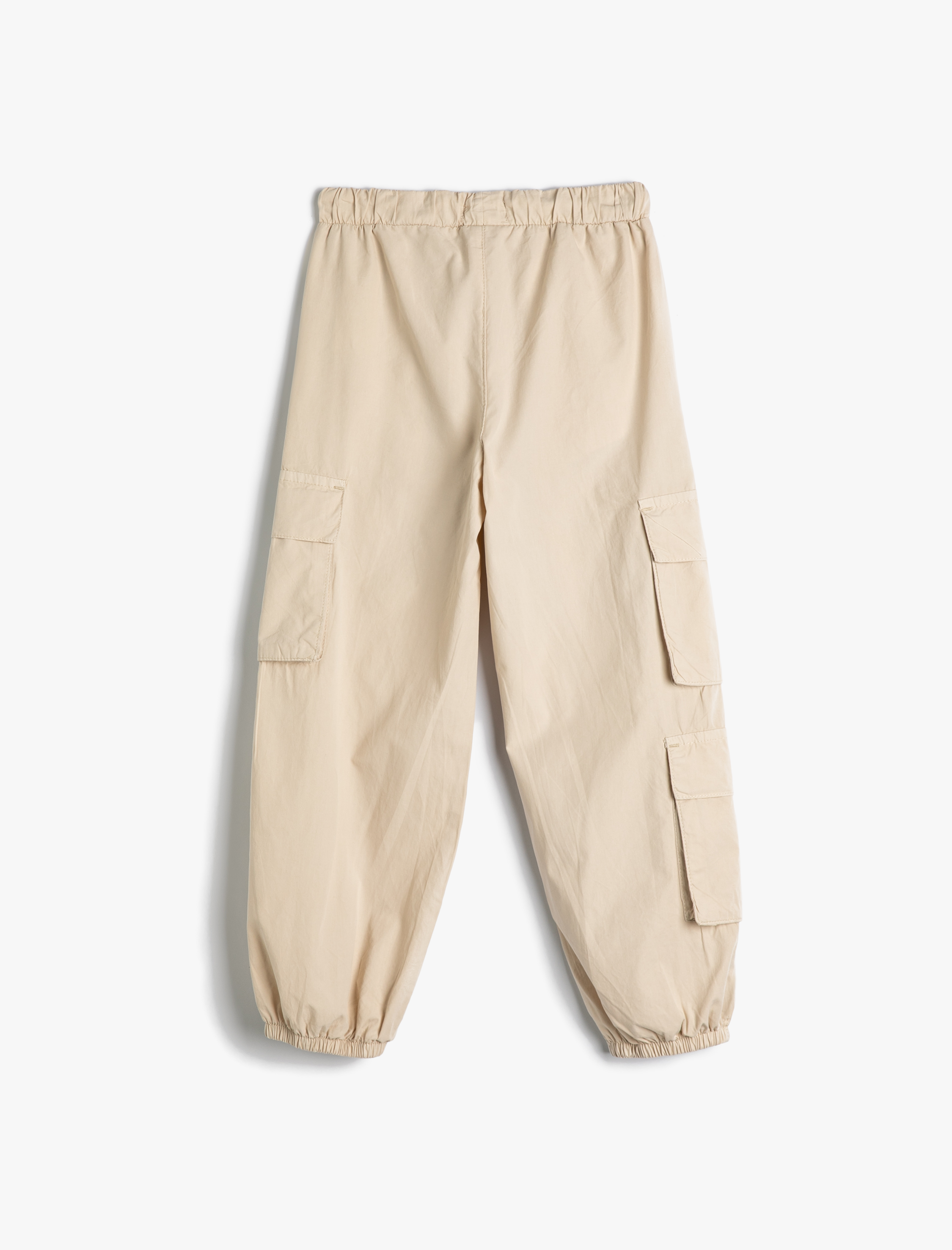  Erkek Çocuk Jogger Kargo Pantolon Pamuklu Beli Bağlamalı Cepli