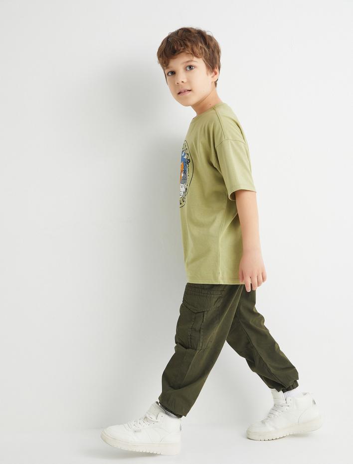 Erkek Çocuk Basic Jogger Pantolon Beli Bağlamalı Pamuklu