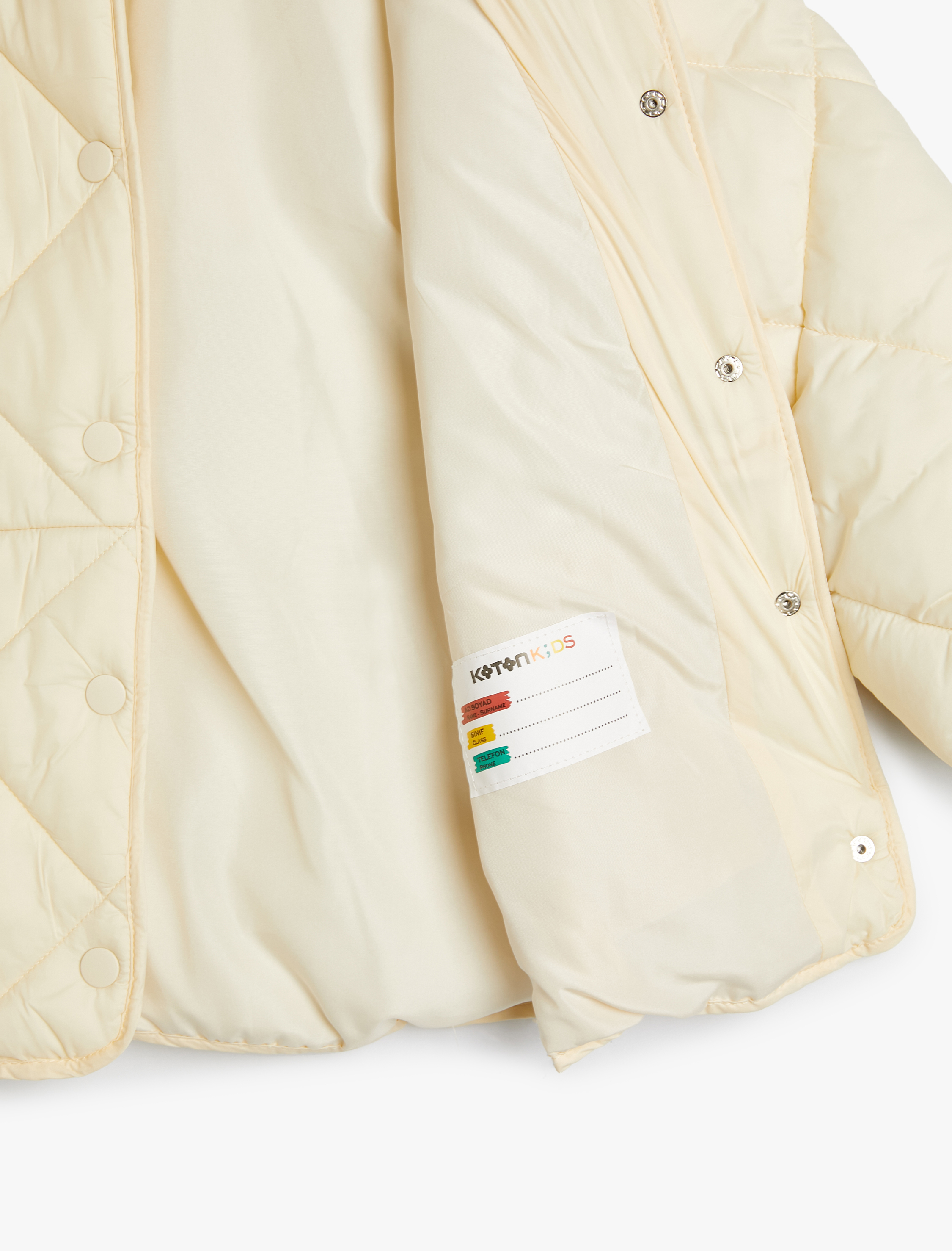  Kız Çocuk Mevsimlik Mont Kapitone Çıtçıt Kapamalı