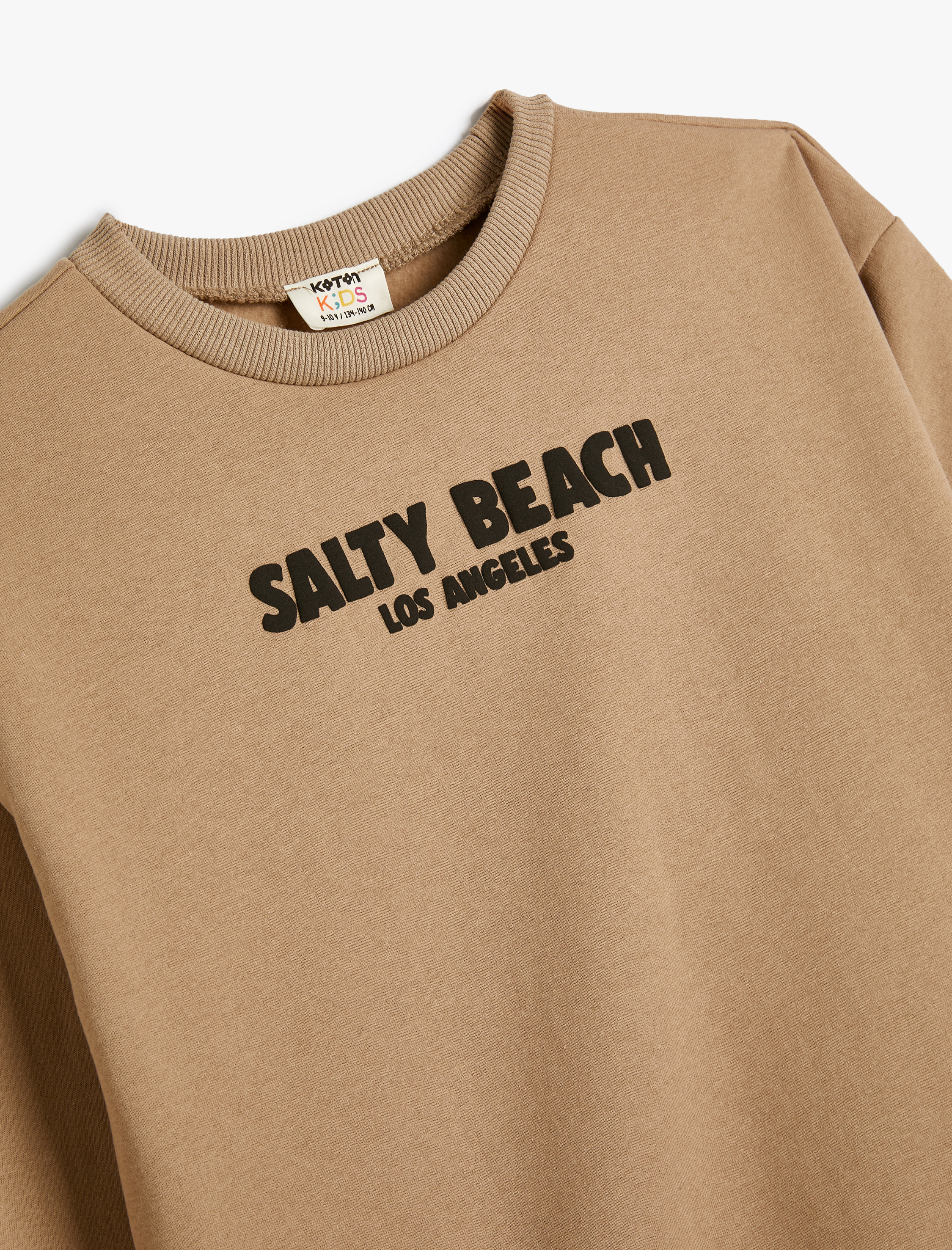  Erkek Çocuk Arkası Baskılı Sweatshirt Yuvarlak Yaka Şardonlu