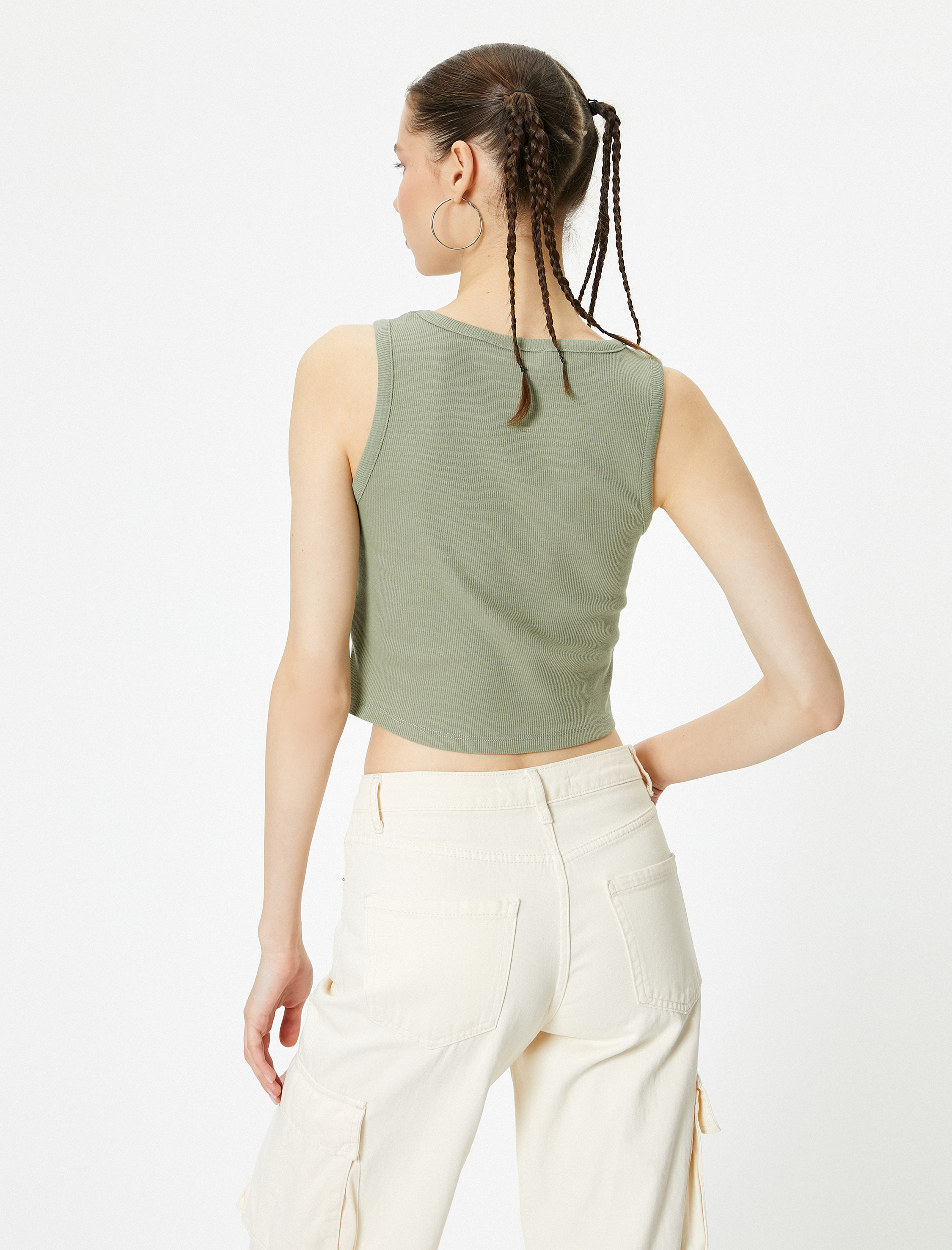   Crop Atlet Baskılı Ribanalı