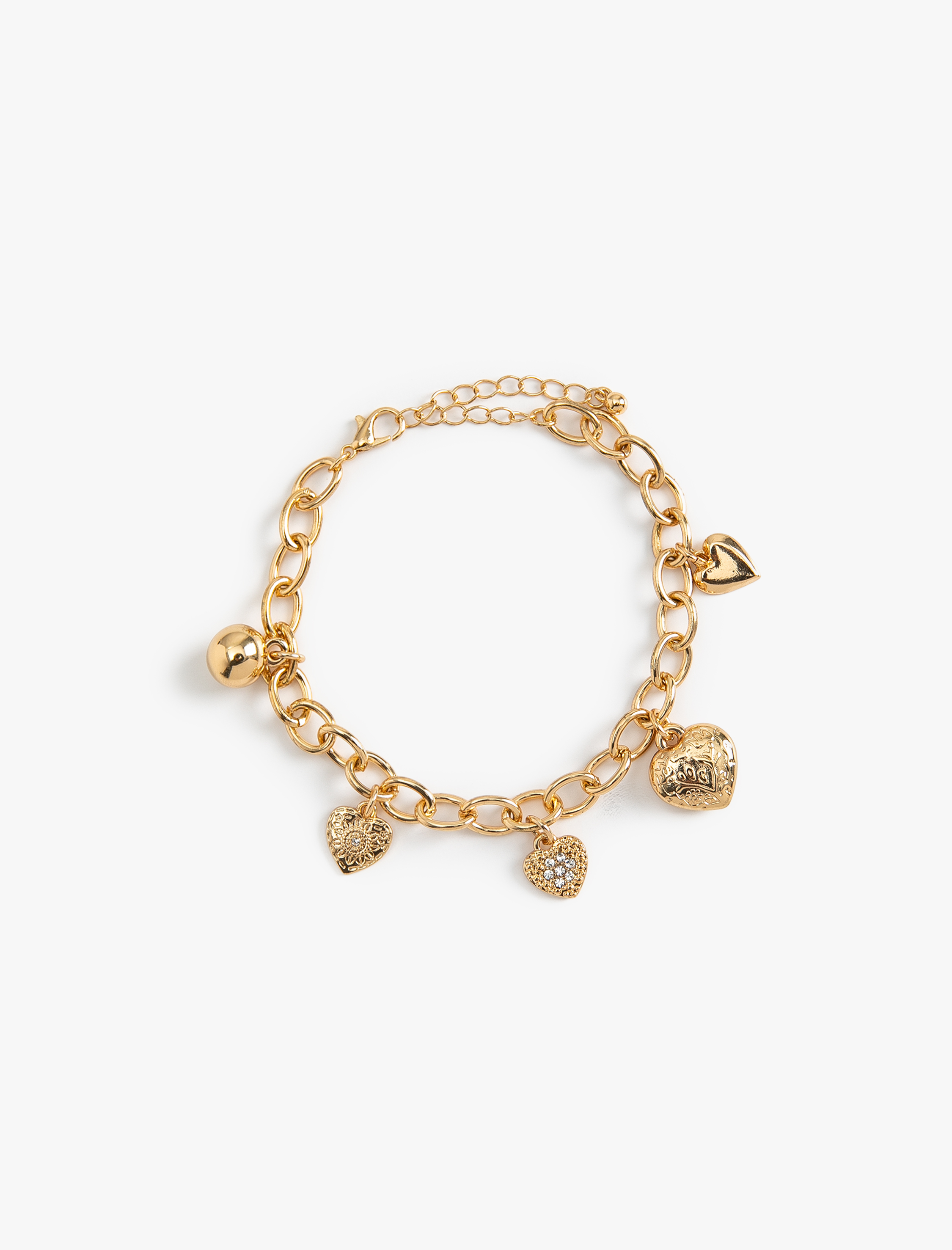  Kadın Zincir Bileklik Kalp Detaylı Sallantılı