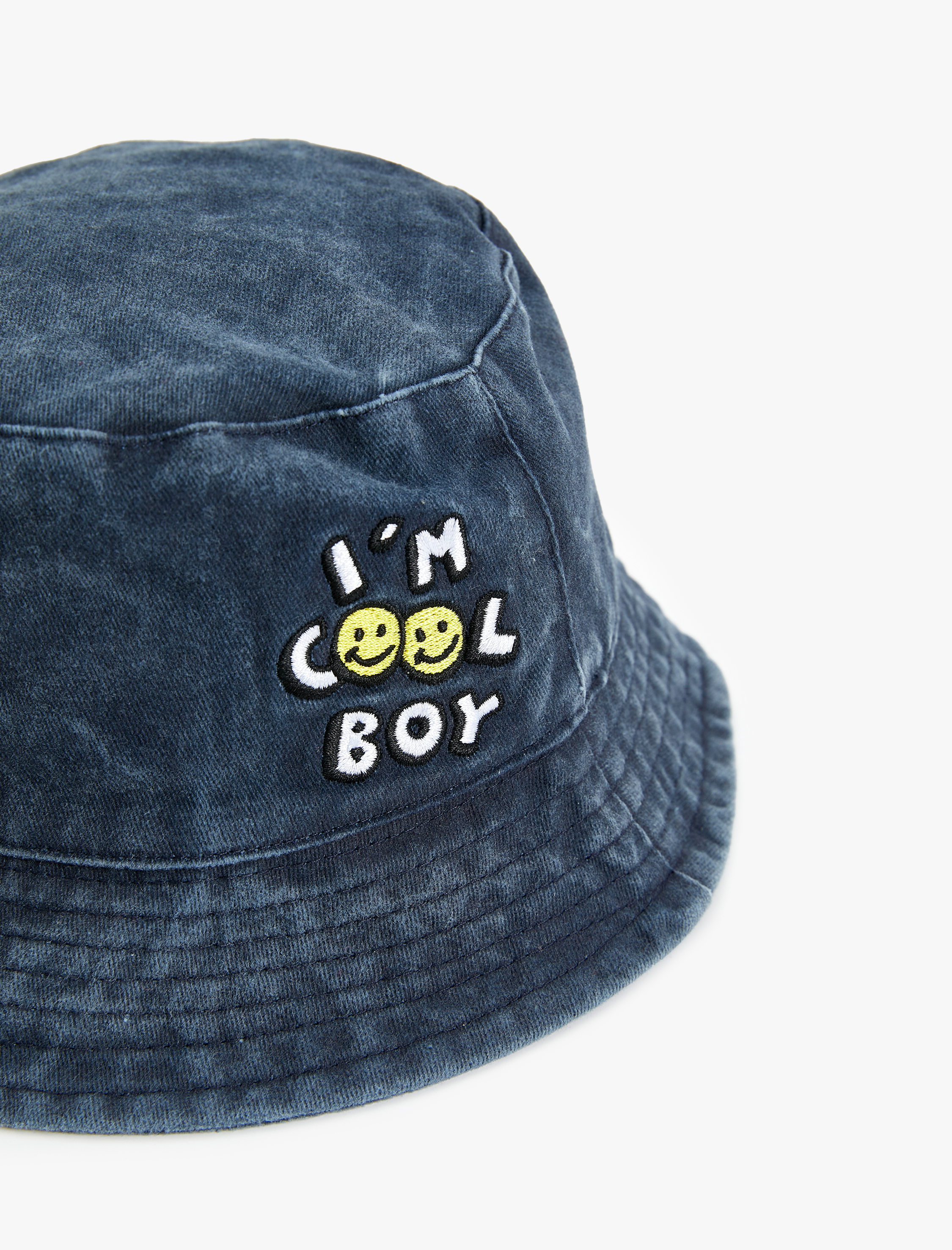  Erkek Çocuk Bucket Şapka İşlemeli Pamuklu