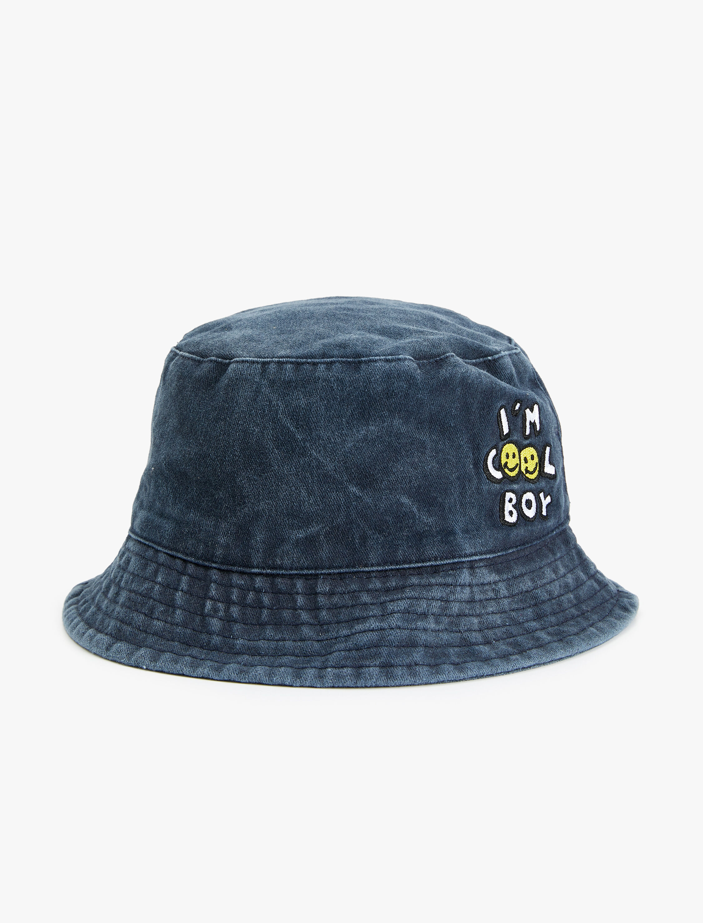 Erkek Çocuk Bucket Şapka İşlemeli Pamuklu