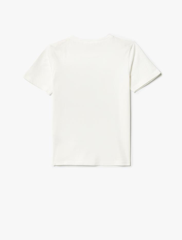 Erkek Çocuk Tişört Basketbol Baskılı Kısa Kollu Bisiklet Yaka