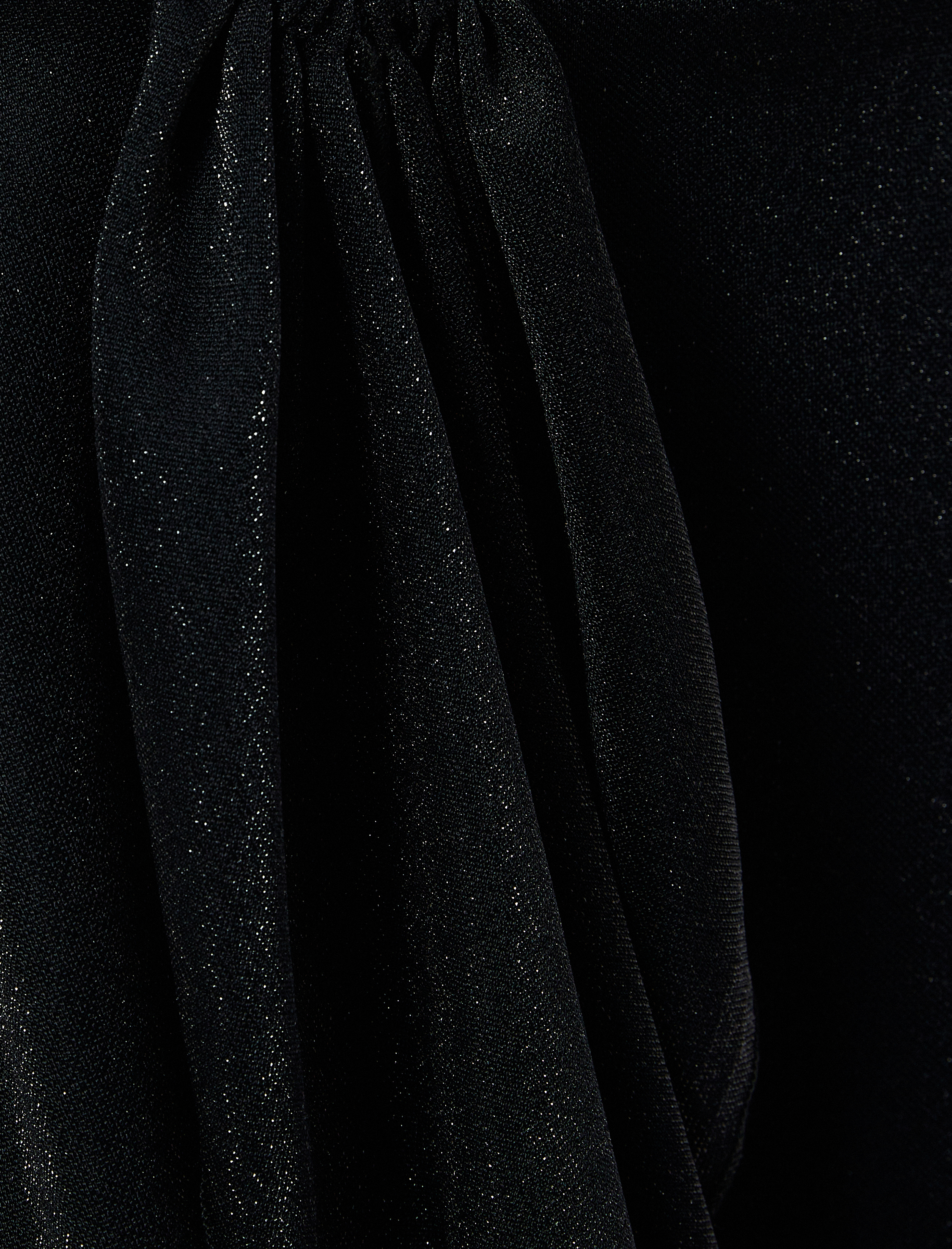   Simli Tül Mini Etek Düğüm Detaylı Astarlı Rahat Kalıp