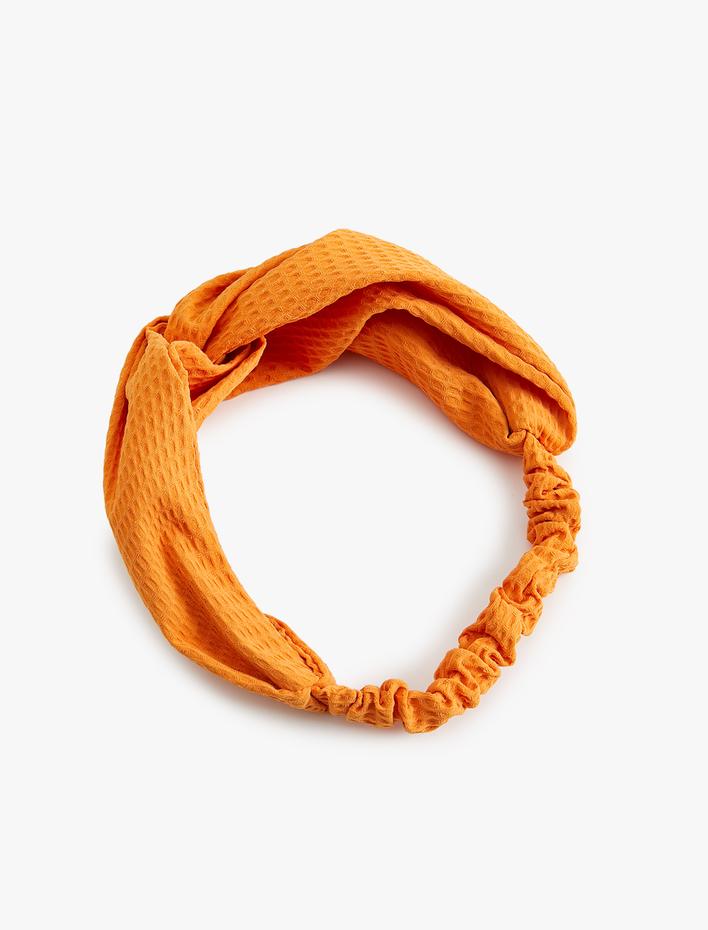 Kadın Saç Bandı Düğüm Detaylı Dokulu