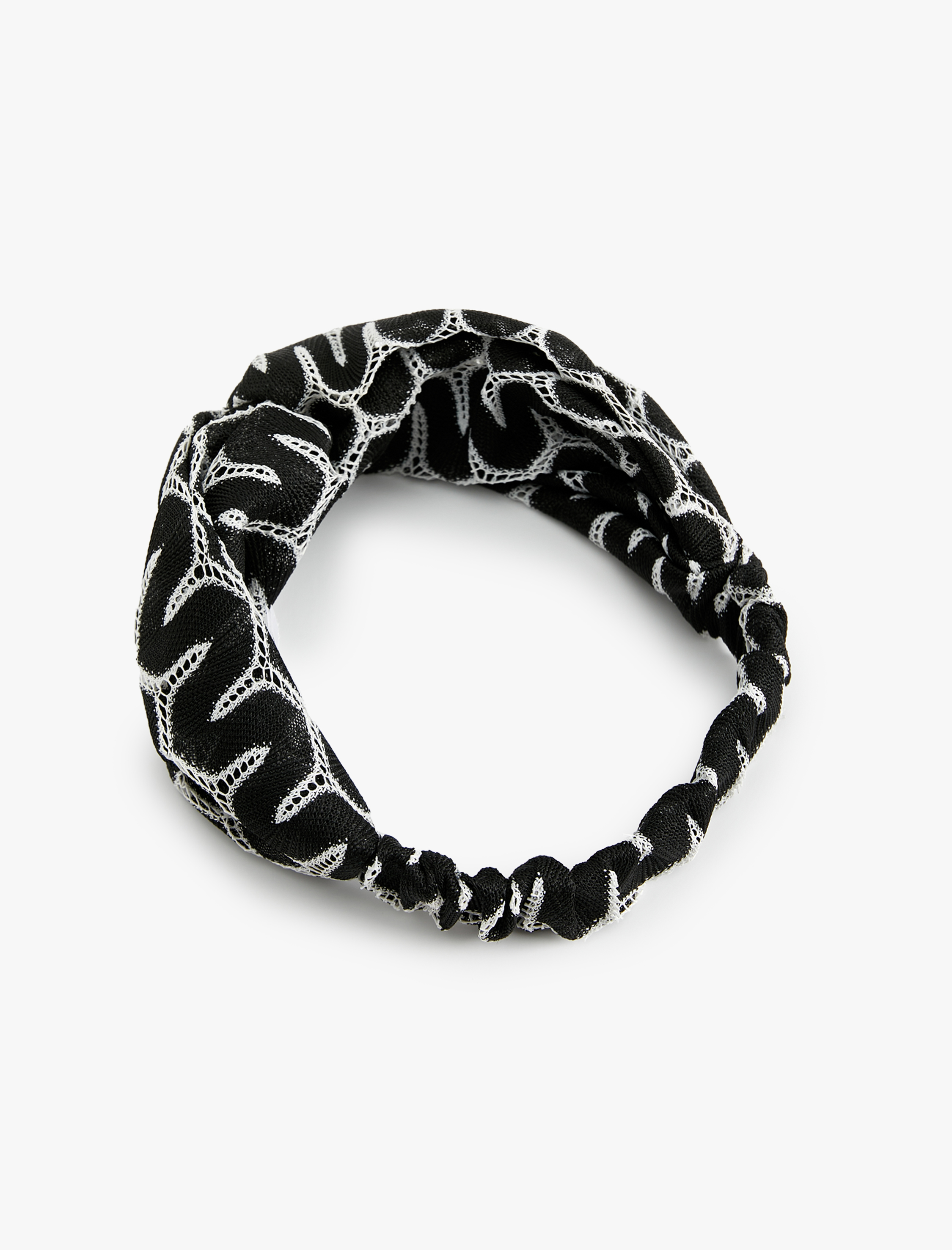 Kadın Saç Bandı Dokulu Lastikli