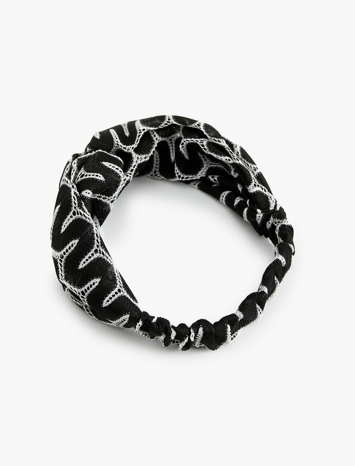 Kadın Saç Bandı Dokulu Lastikli