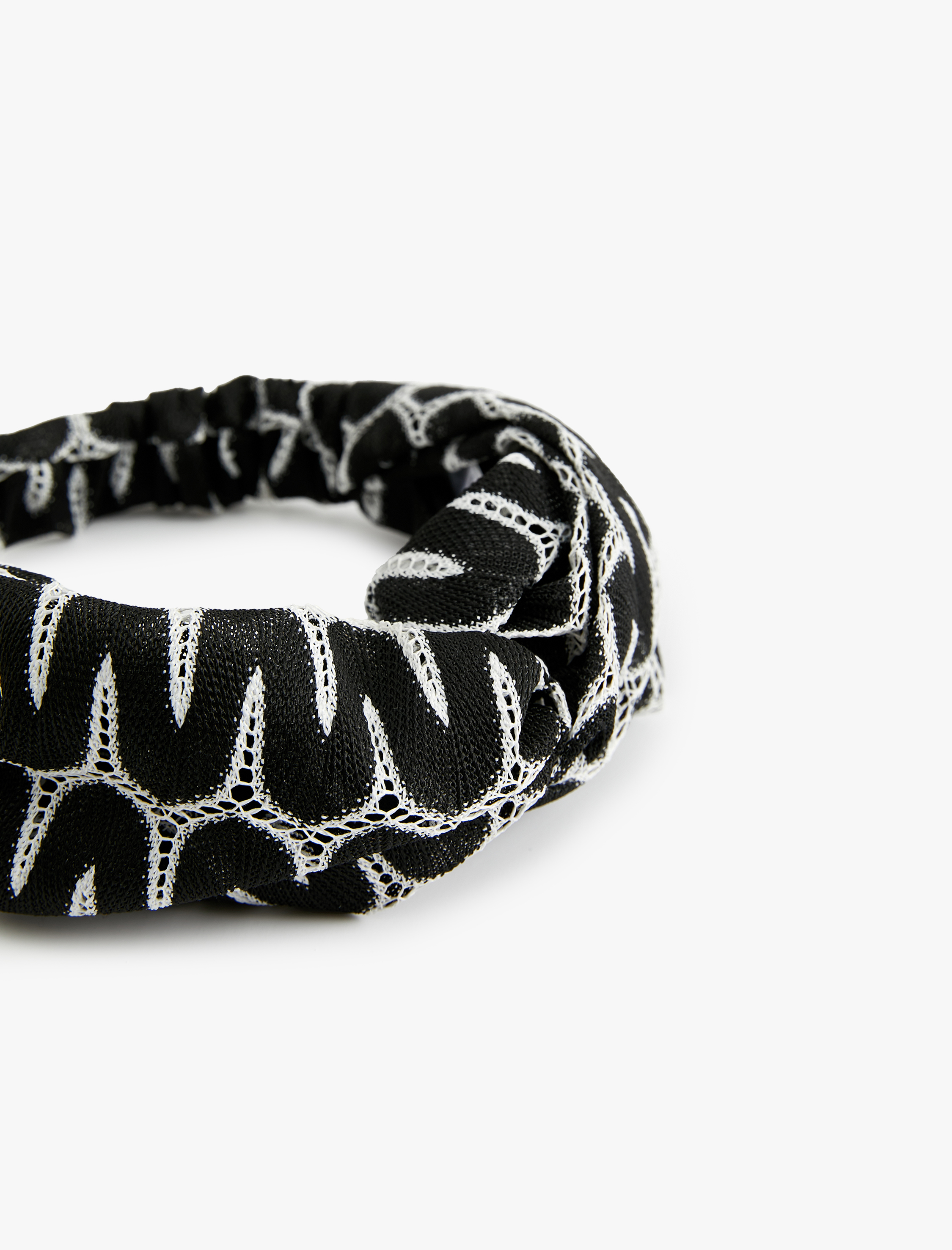 Kadın Saç Bandı Dokulu Lastikli