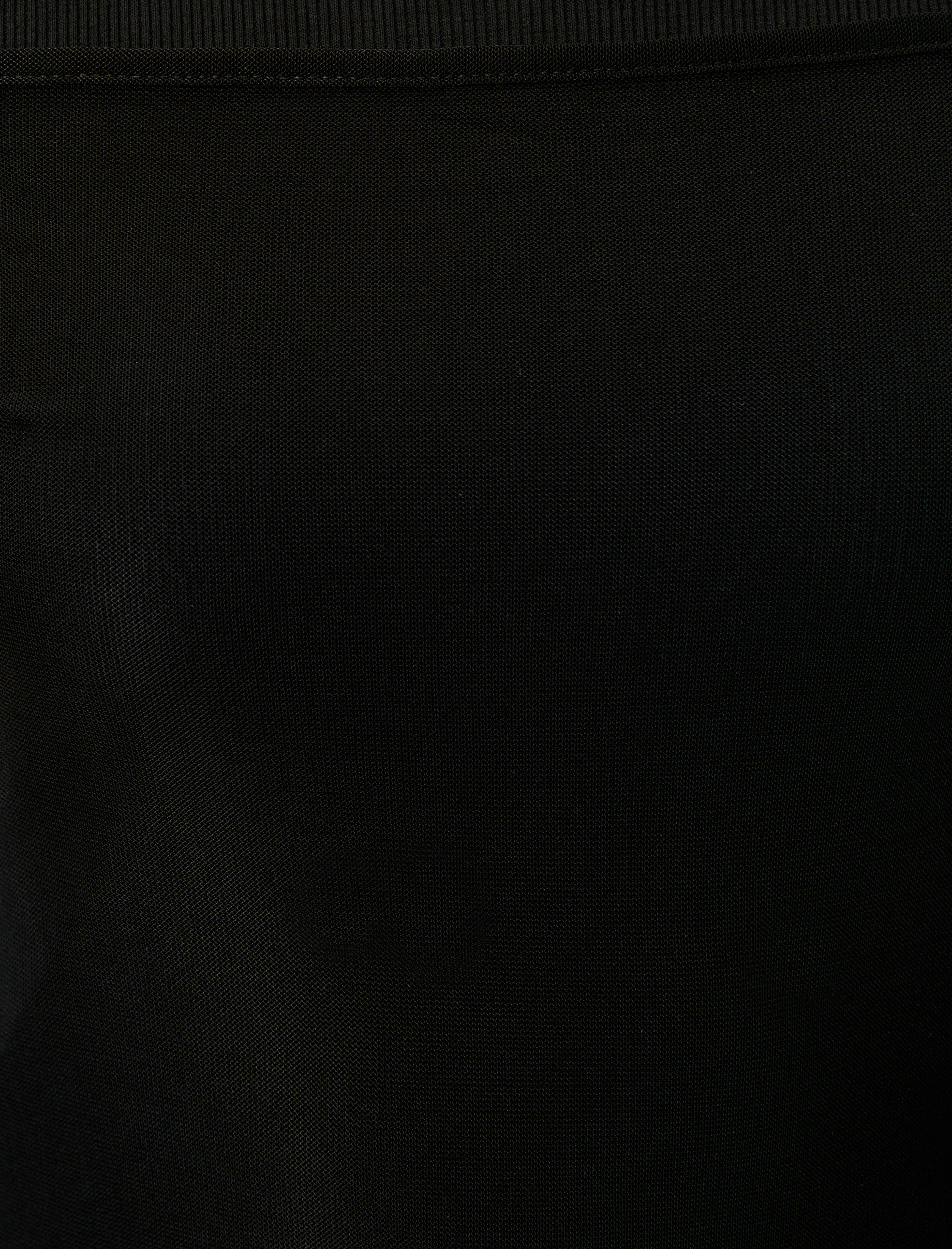   Çift Kumaş Kullanımlı Tül Tişört Uzun Kollu Slim Fit