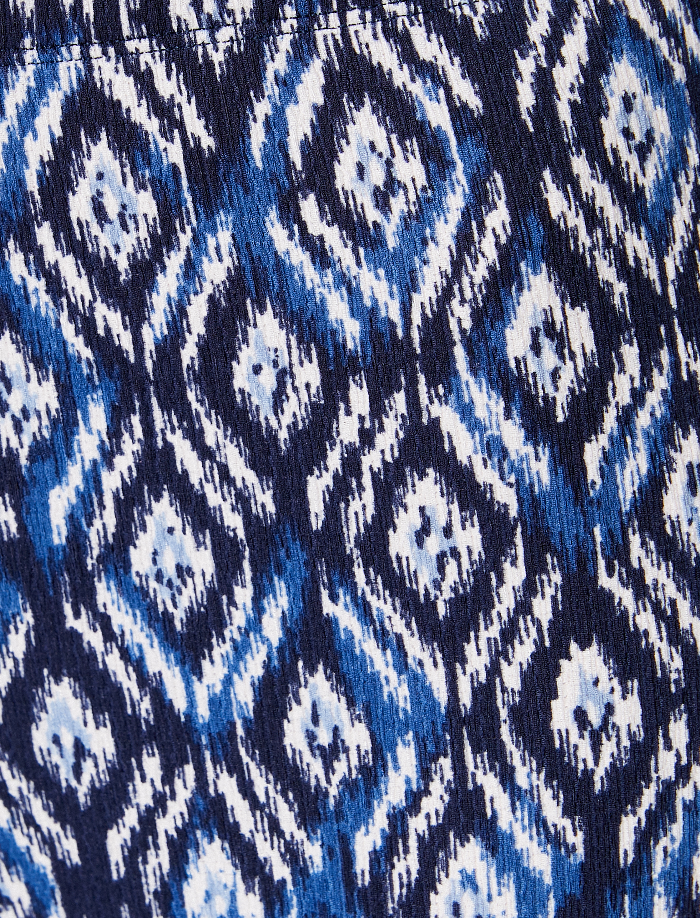   Etnik Desenli Bol Paça Pantolon Rahat Kalıp Bürümcük