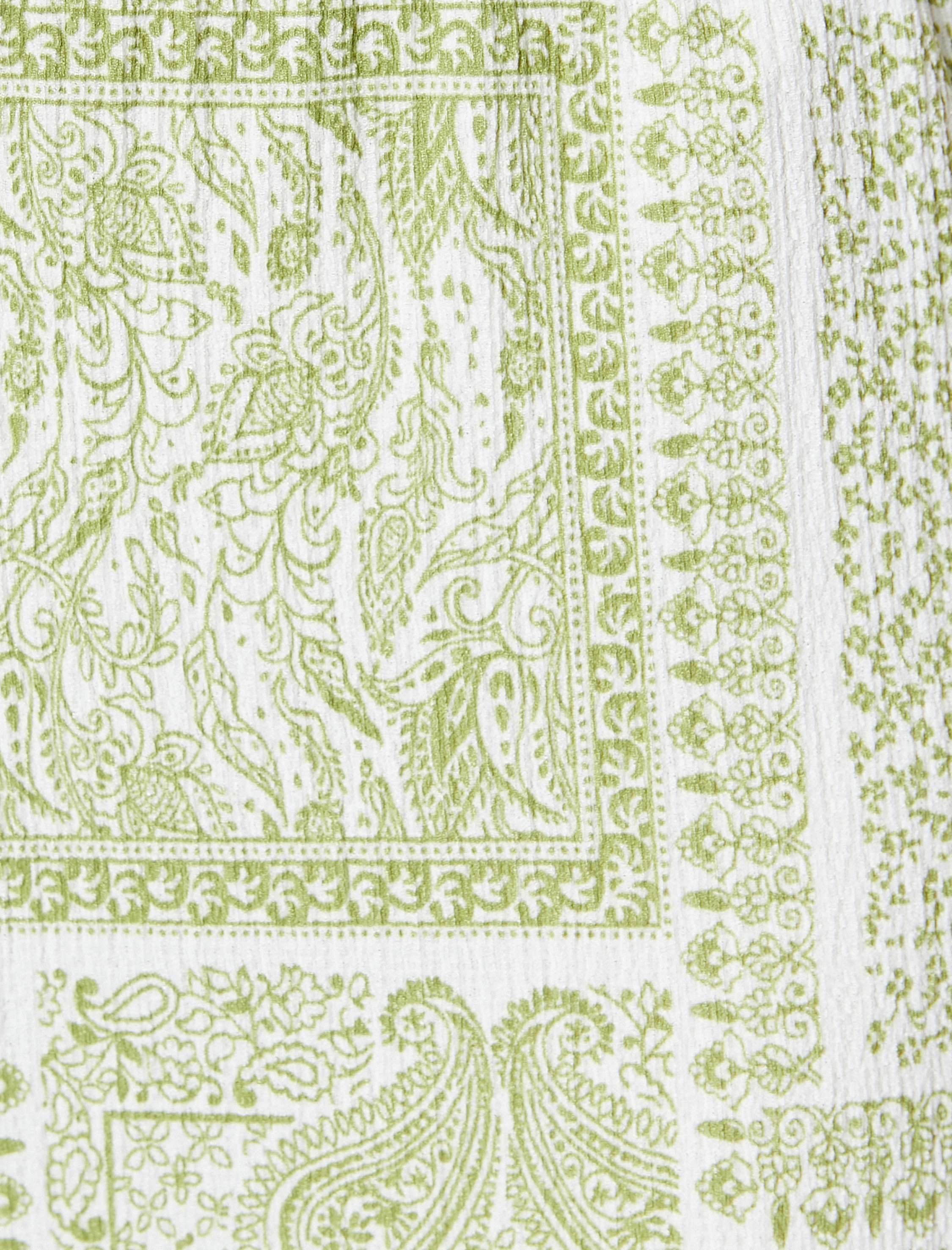   Etnik Desenli Bol Paça Pantolon Rahat Kalıp Yüksek Bel Bürümcük