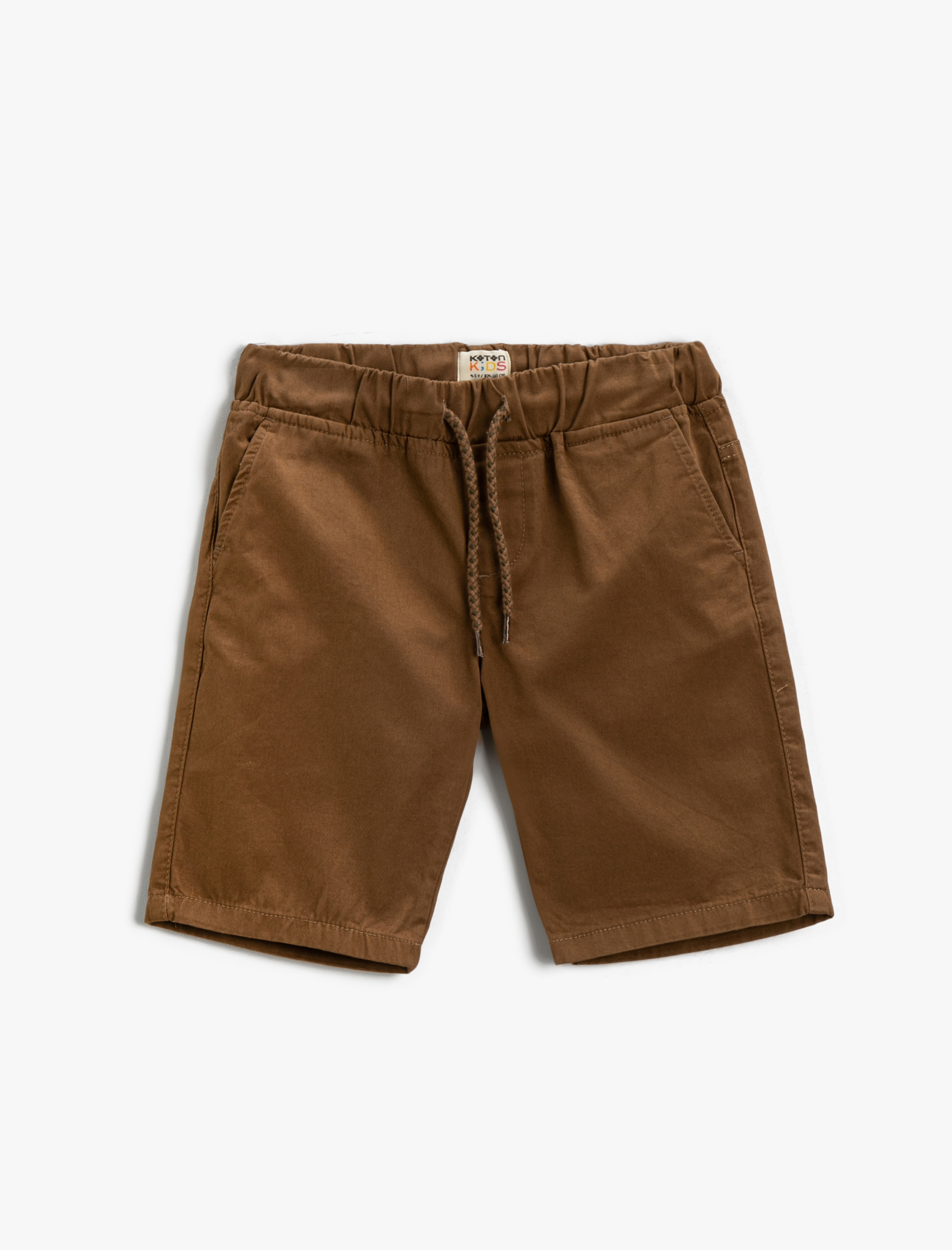 Erkek Çocuk Şort Belden Bağlamalı Cepli Pamuklu