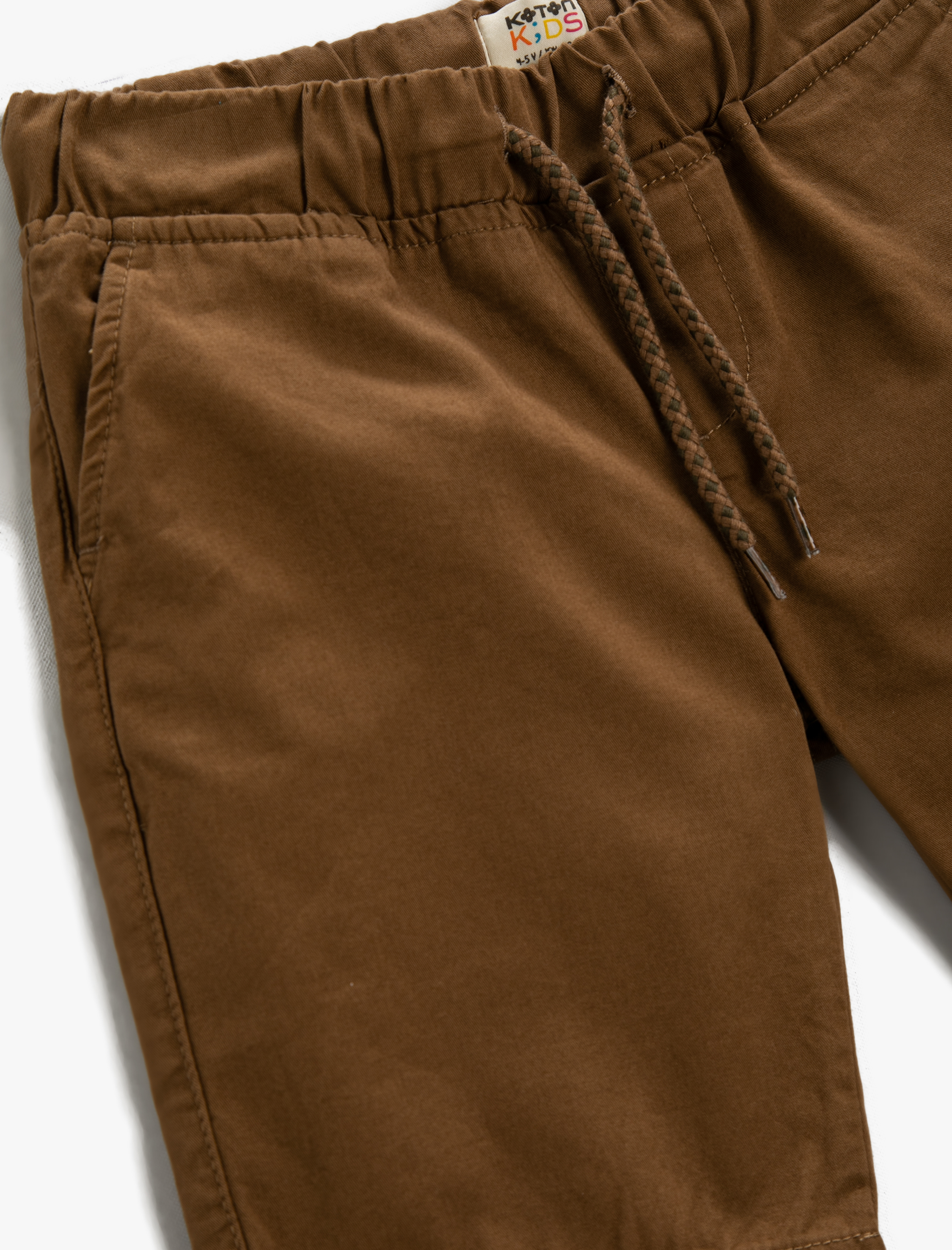  Erkek Çocuk Şort Belden Bağlamalı Cepli Pamuklu