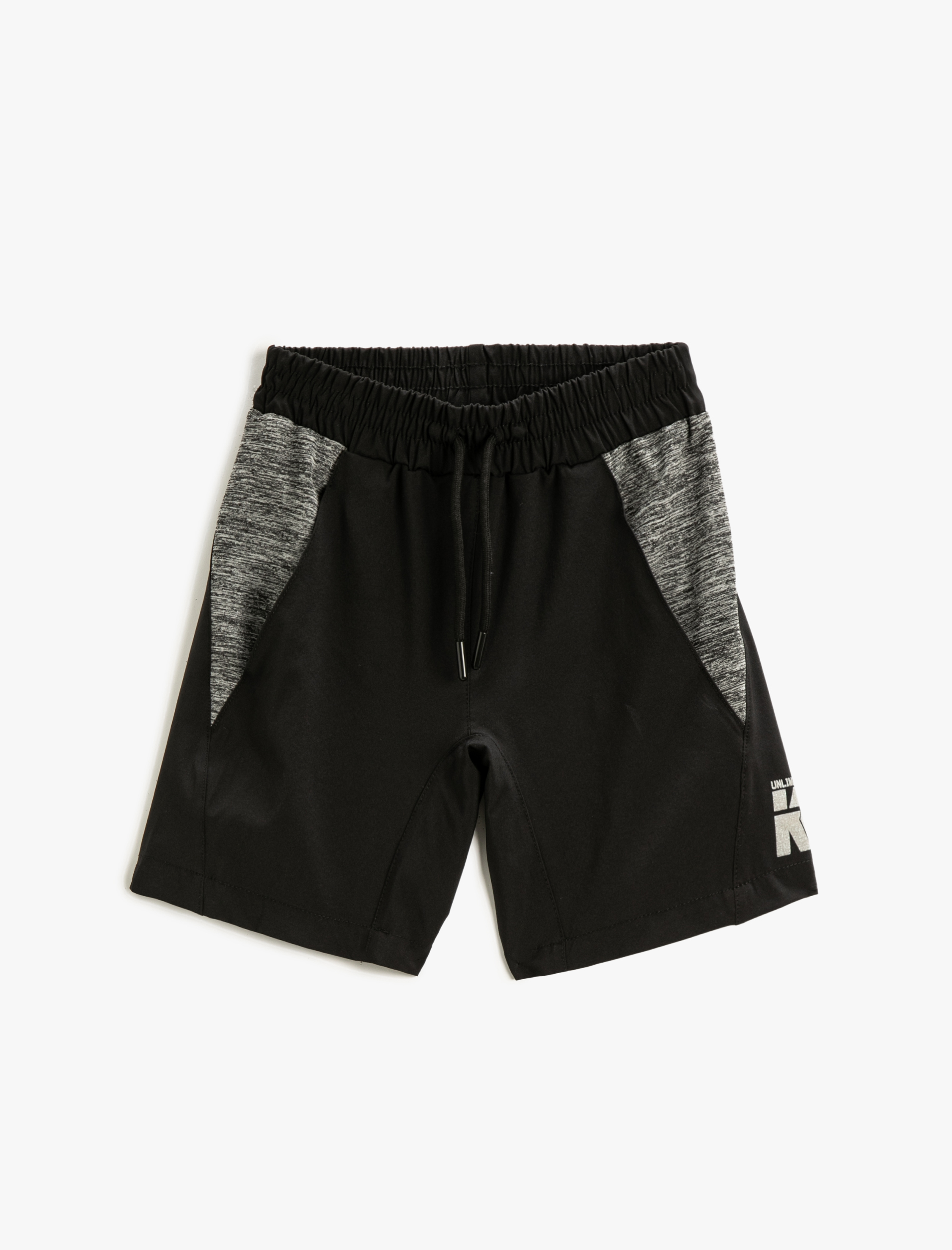  Erkek Çocuk Baskılı Spor Şort Beli Bağlamalı Lastikli