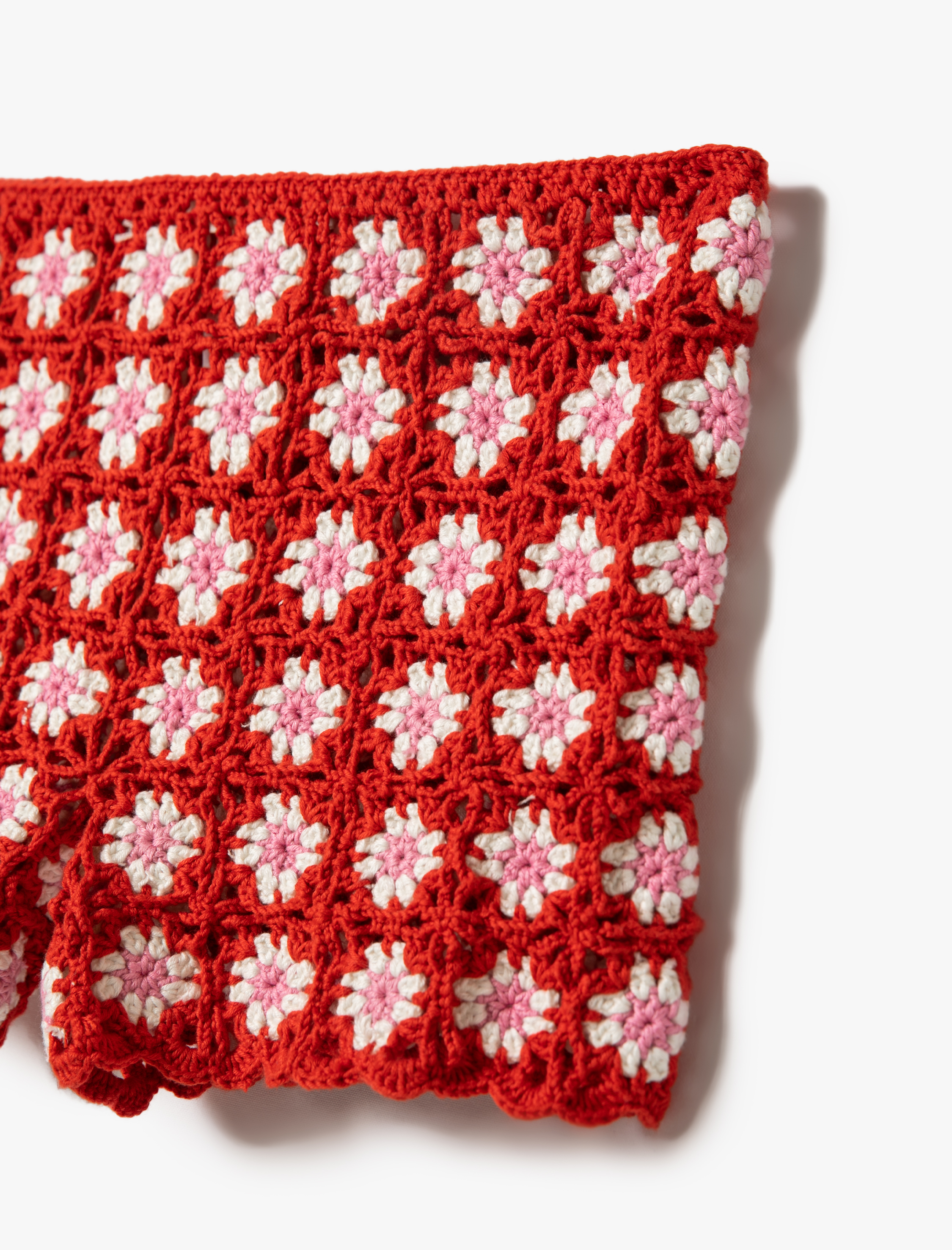  Kız Çocuk Kroşe Şort Papatya Motifli