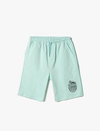 Pamuklu Şort Beli Bağlamalı