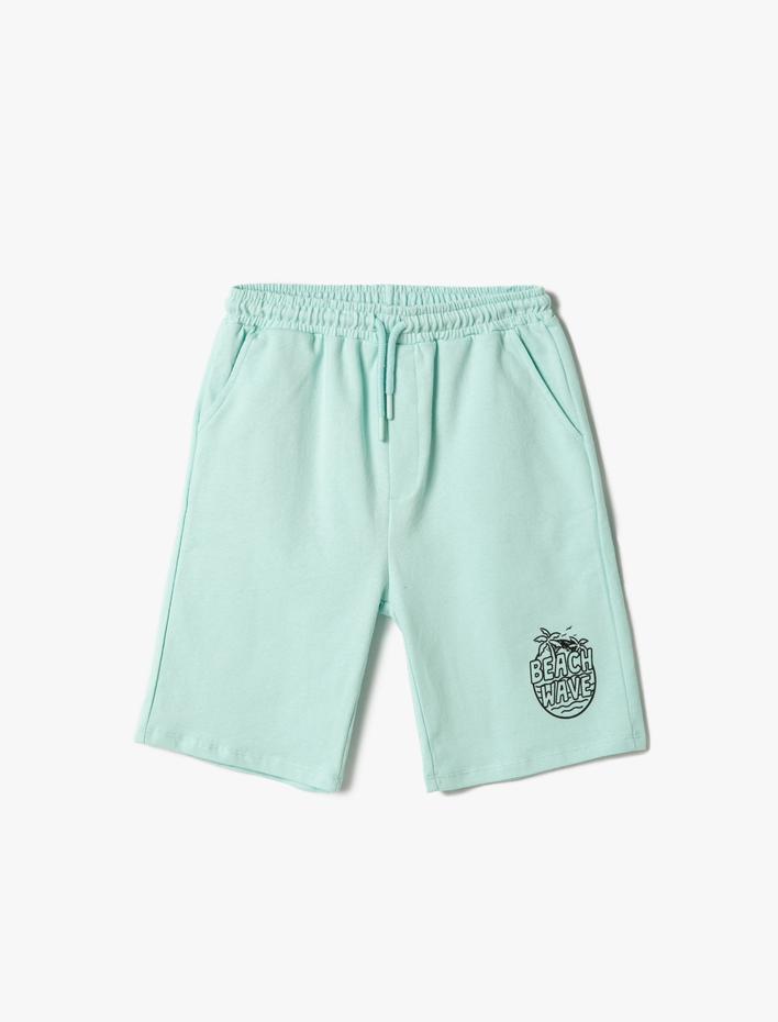 Erkek Çocuk Pamuklu Şort Beli Bağlamalı