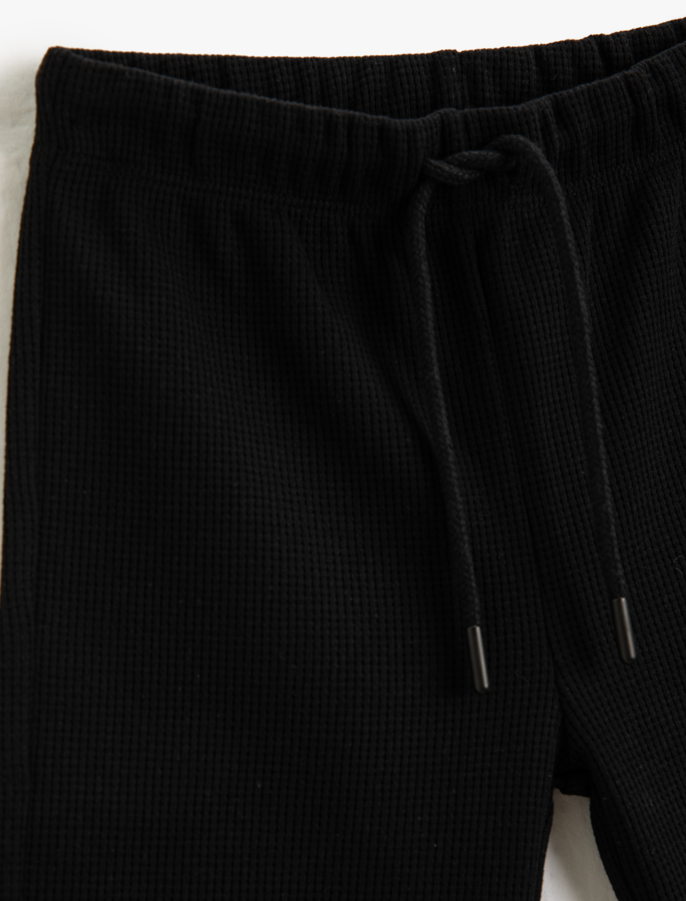  Erkek Çocuk Beli Bağlamalı Basic Şort Dokulu