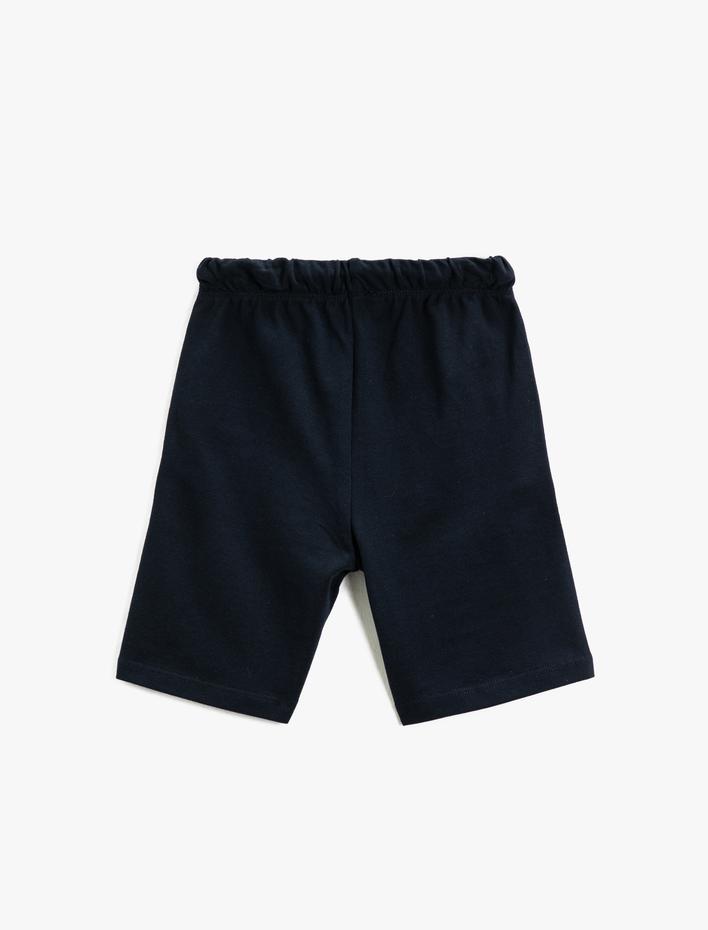 Erkek Çocuk Basic Şort Beli Bağlamalı Cepli Yengeç İşleme Detaylı