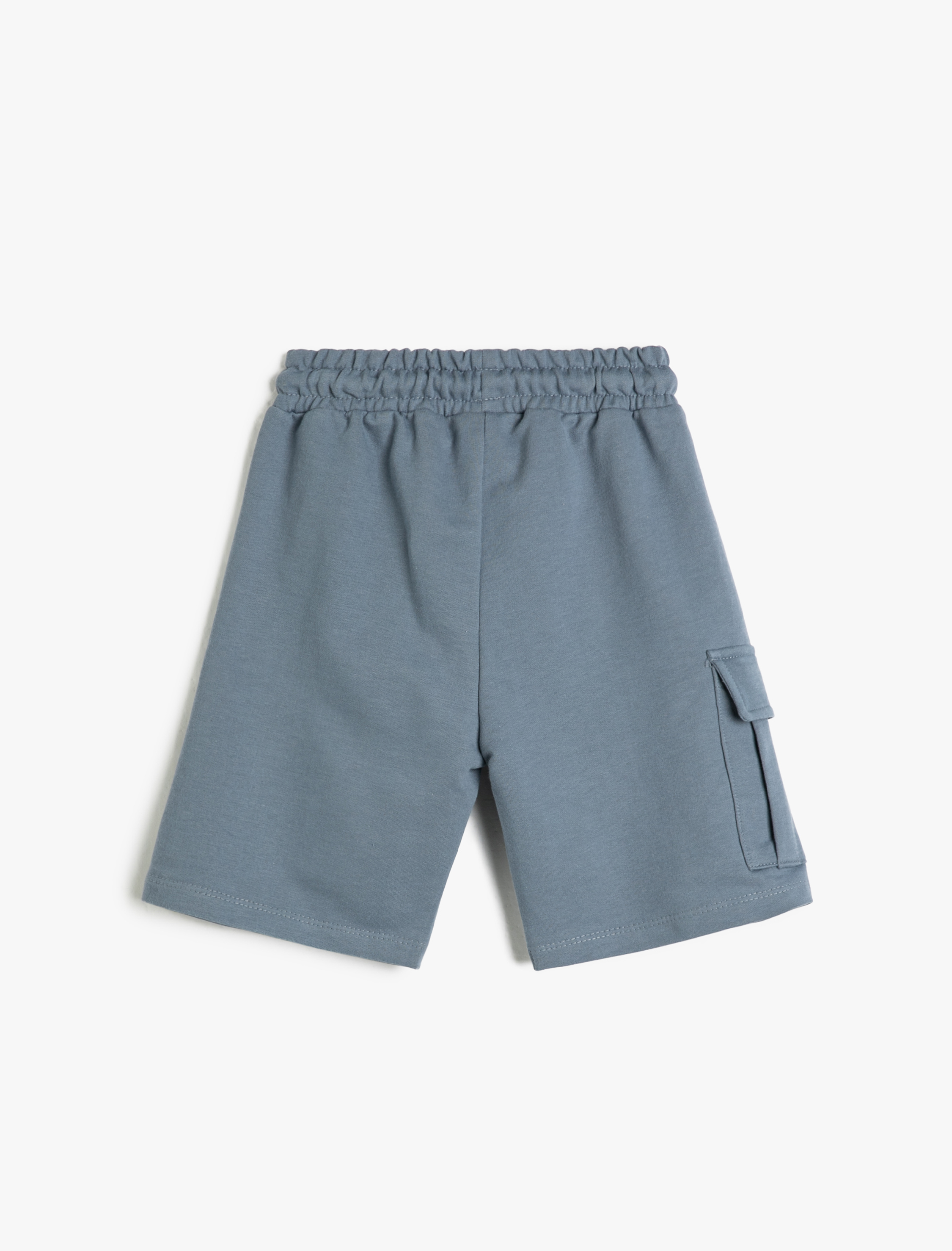  Erkek Çocuk Kargo Şort Beli Bağlamalı Cepli Pamuklu