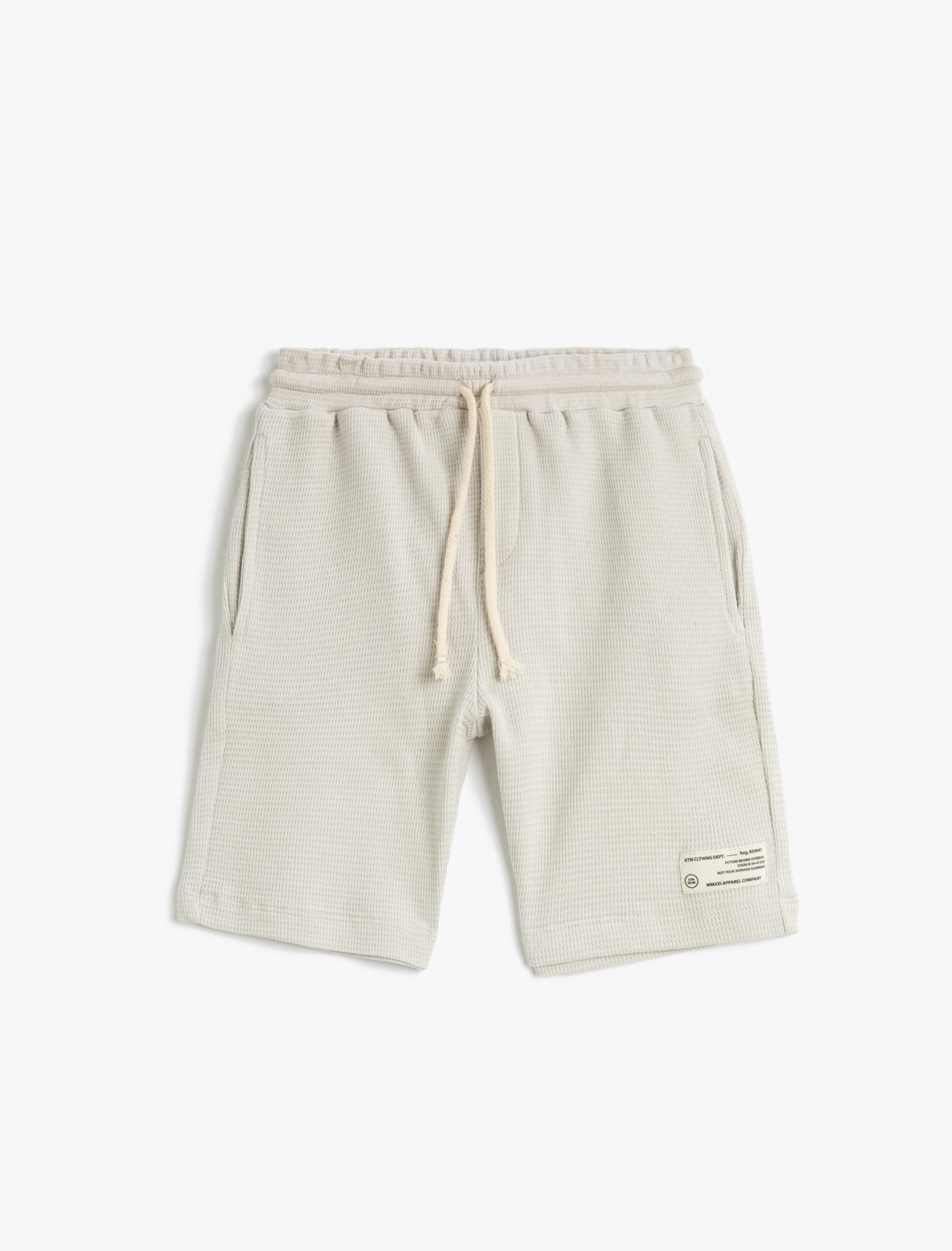  Erkek Çocuk Şort Basic Pamuklu Beli Bağlamalı Cepli