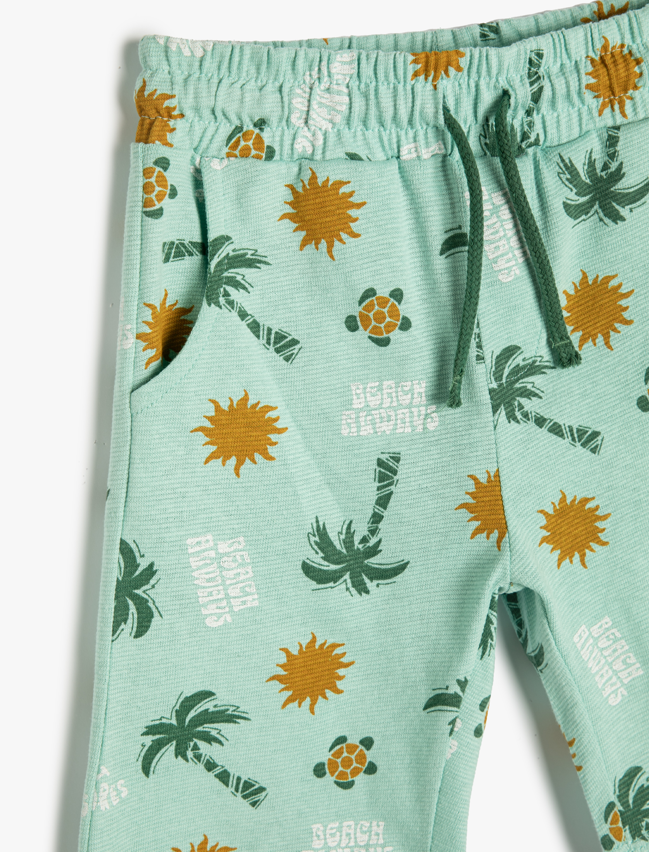  Erkek Çocuk Şort Beli Bağlamalı Cepli Baskılı Pamuklu