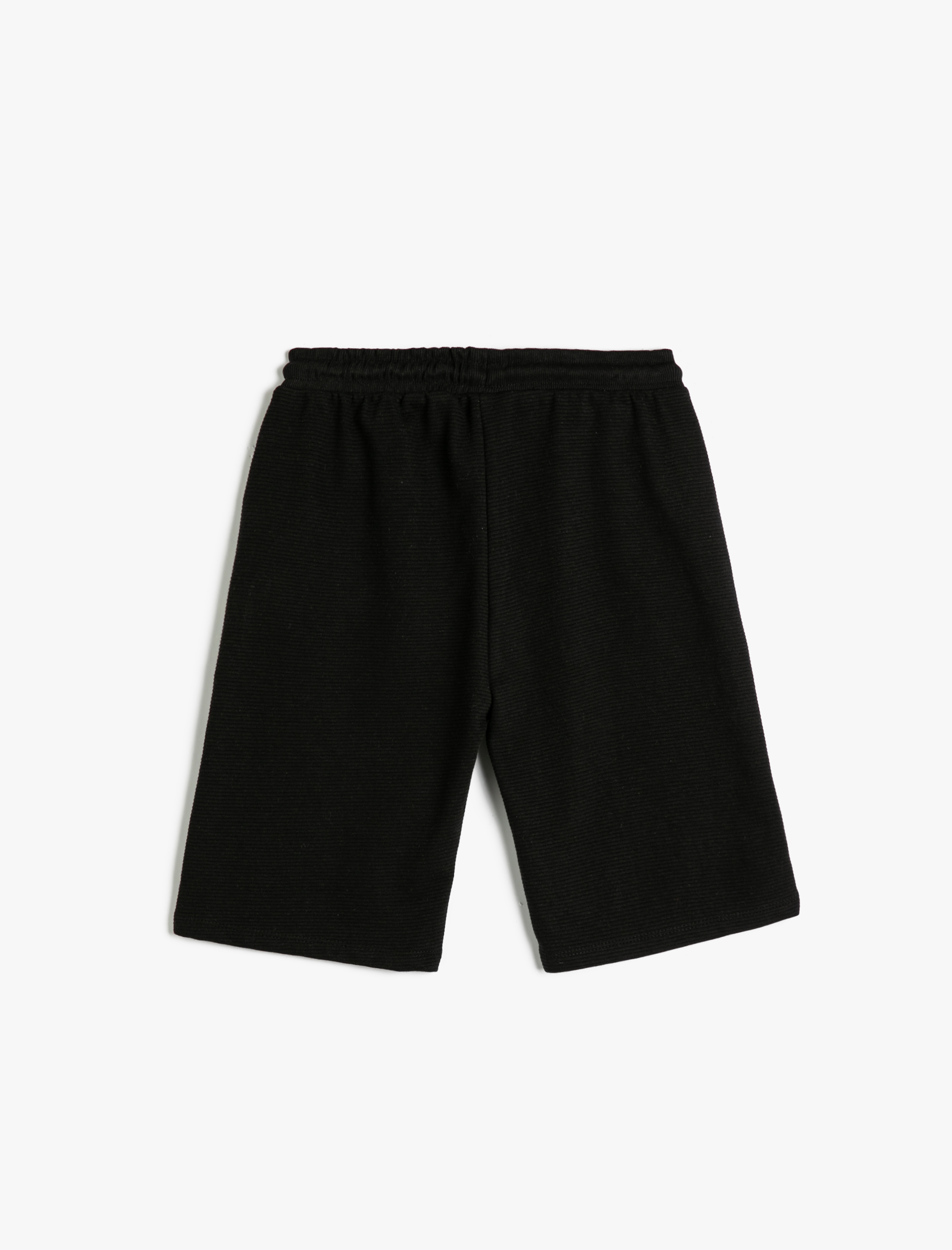  Erkek Çocuk Şort Beli Bağlamalı Cepli Baskı Detaylı