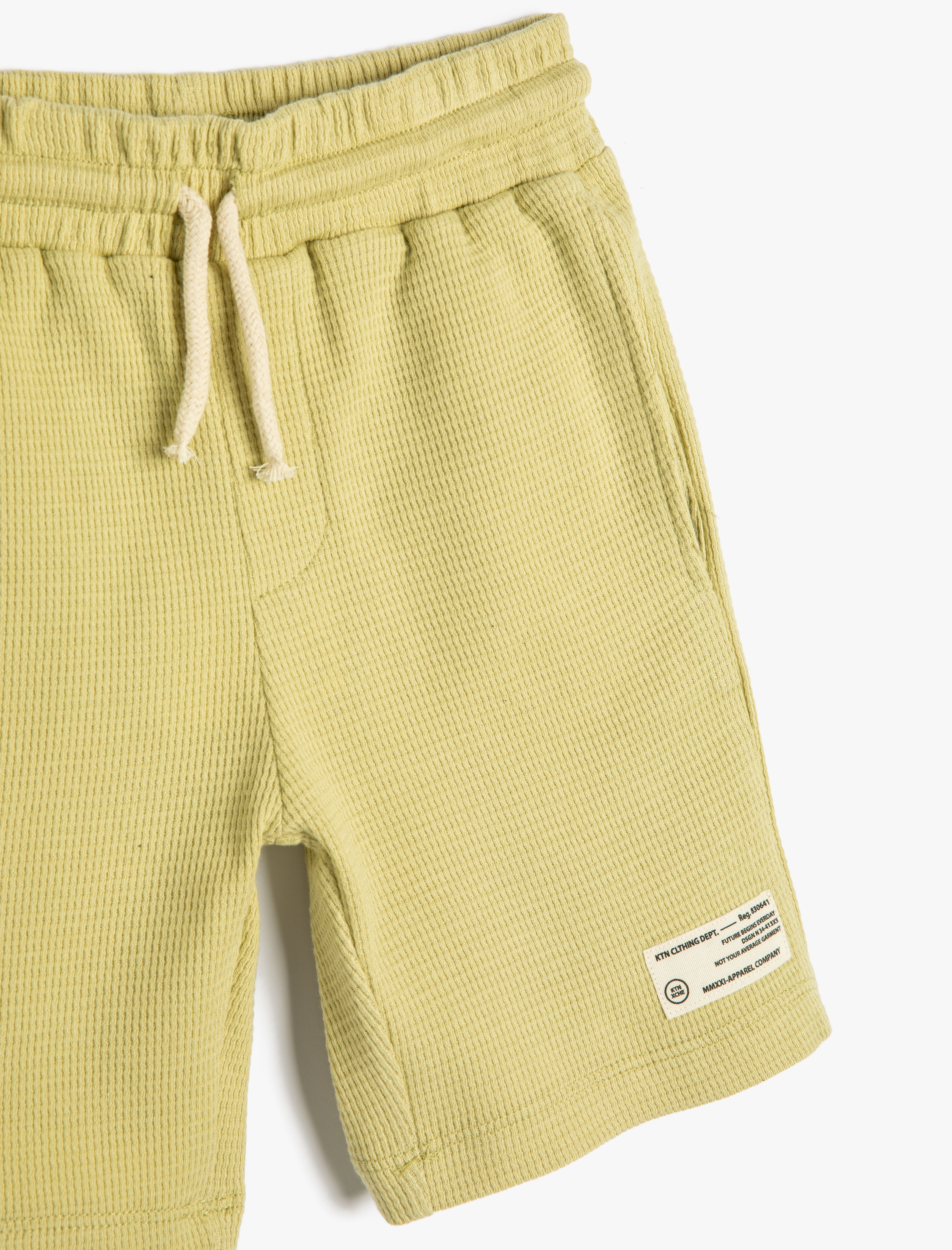  Erkek Çocuk Şort Basic Pamuklu Beli Bağlamalı Cepli